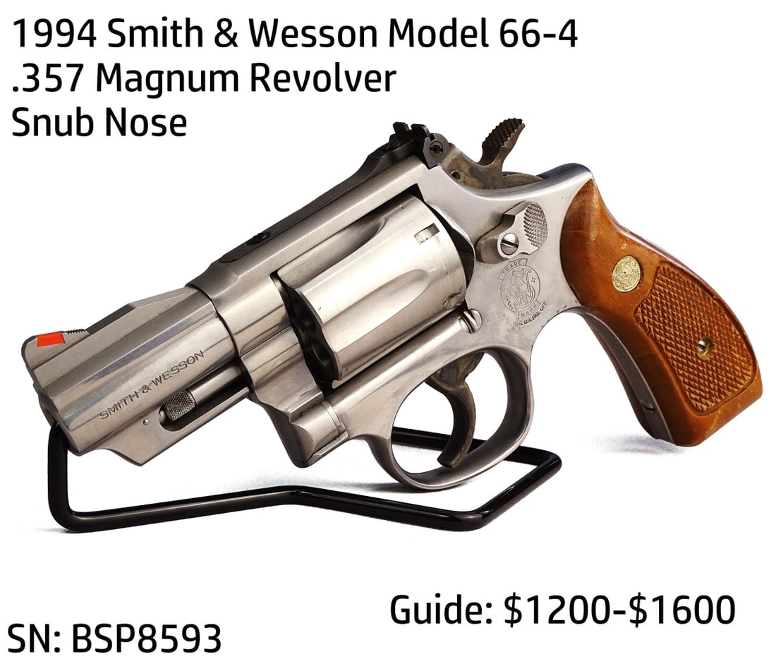 1994 Smith & Wesson Model 66-4 .357 Magnum Revolve: 1994 Smith & Wesson Model 66-4 .357 Magnum Revolve