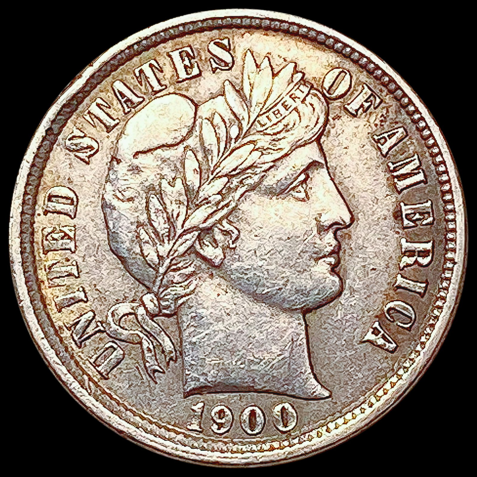 1900 Barber Dime CLOSELY UNCIRCULATED (1 of 2)