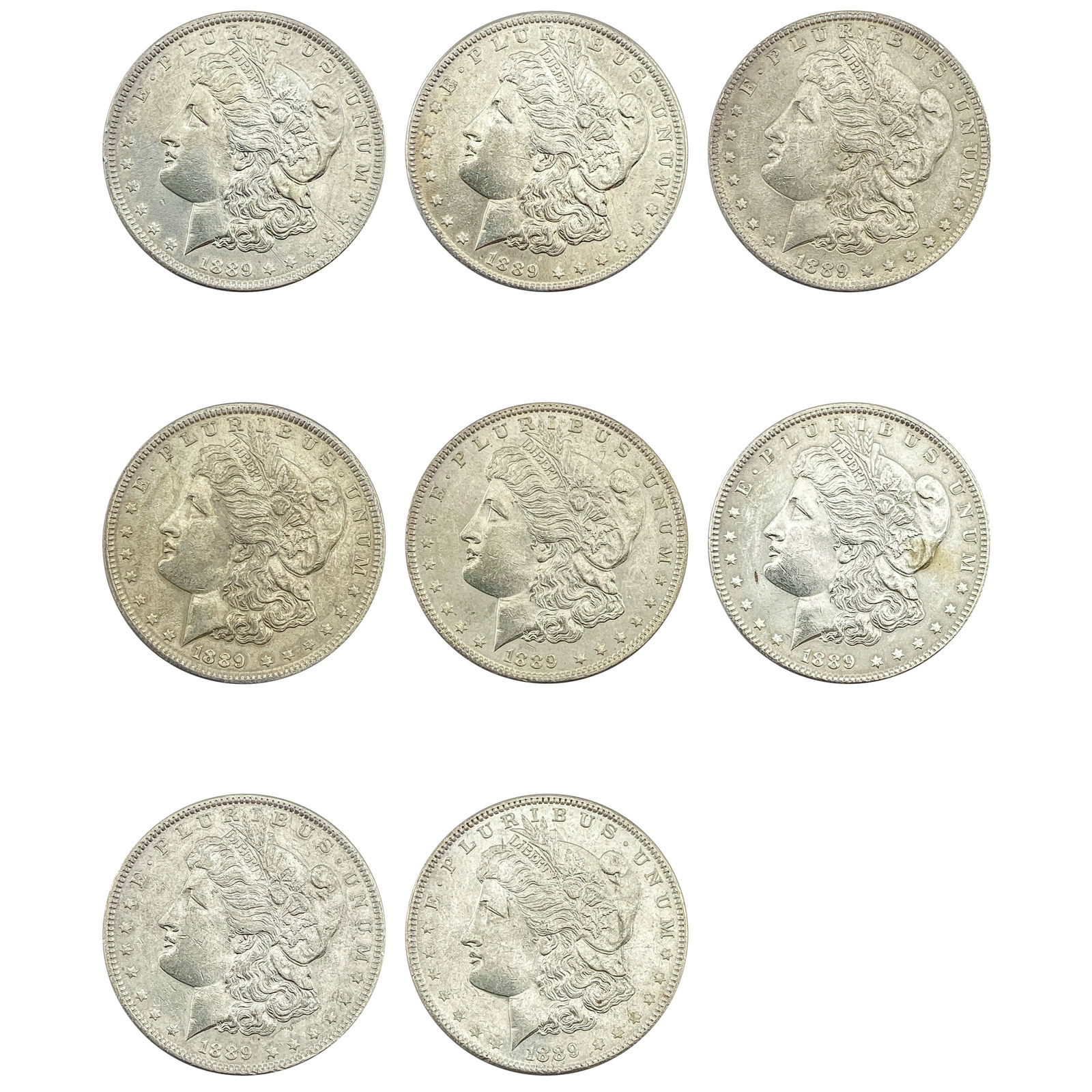 [8]1889 Morgan Silver Dollar  AU (1 of 2)