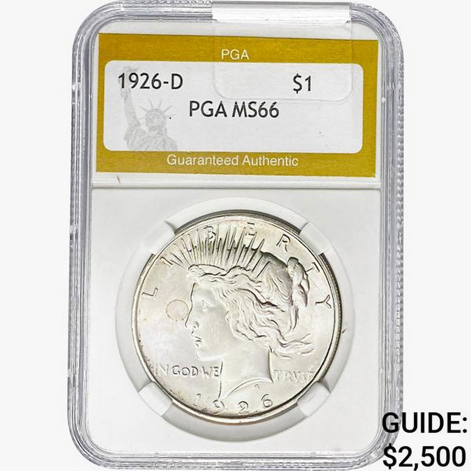 1926-D Silver Peace Dollar PGA MS66 (1 of 2)