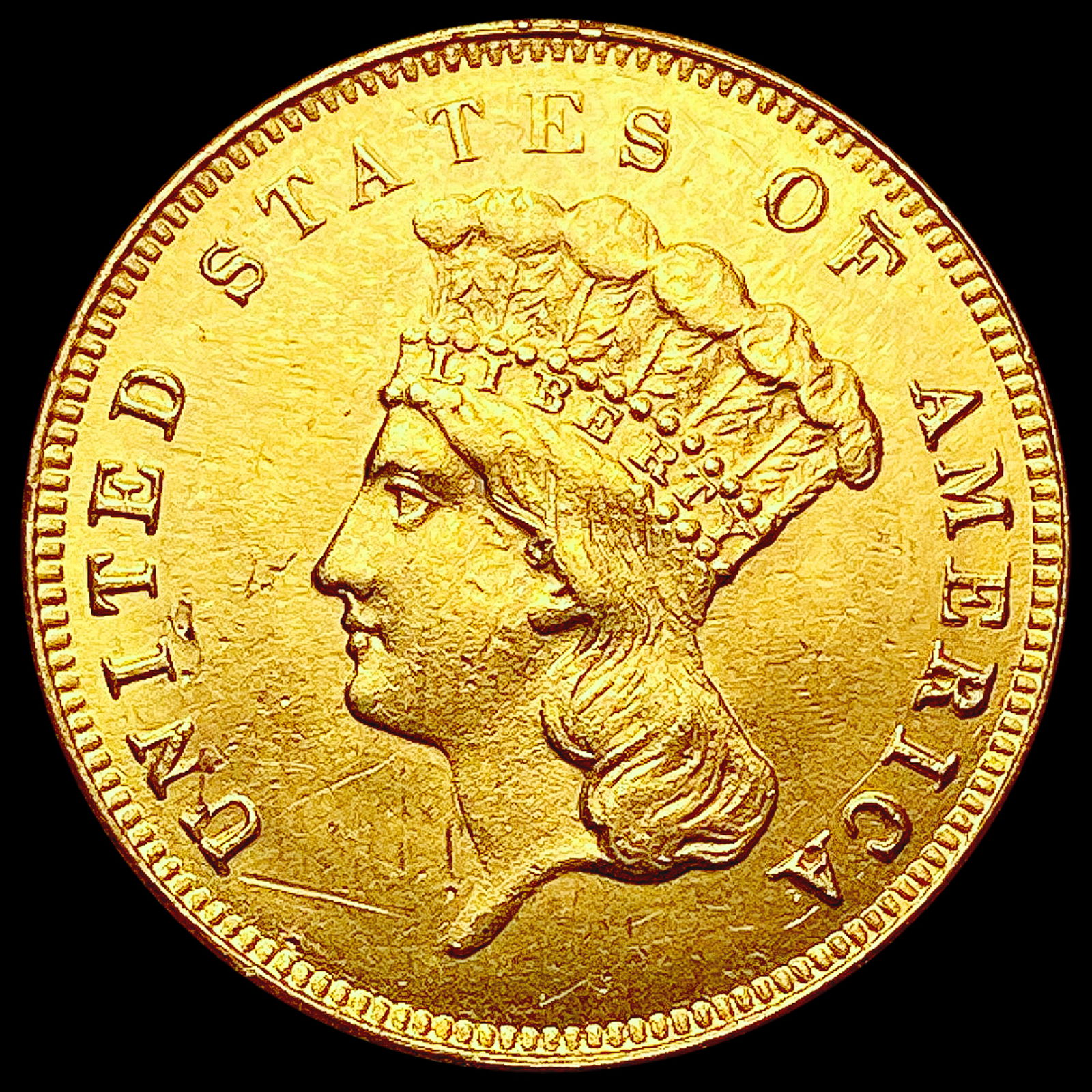 1855 $3 Gold Piece UNCIRCULATED (1 of 2)