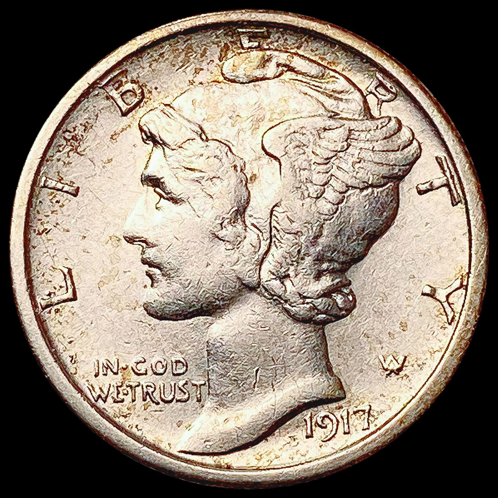 1917-S Mercury Dime CLOSELY UNCIRCULATED (1 of 2)