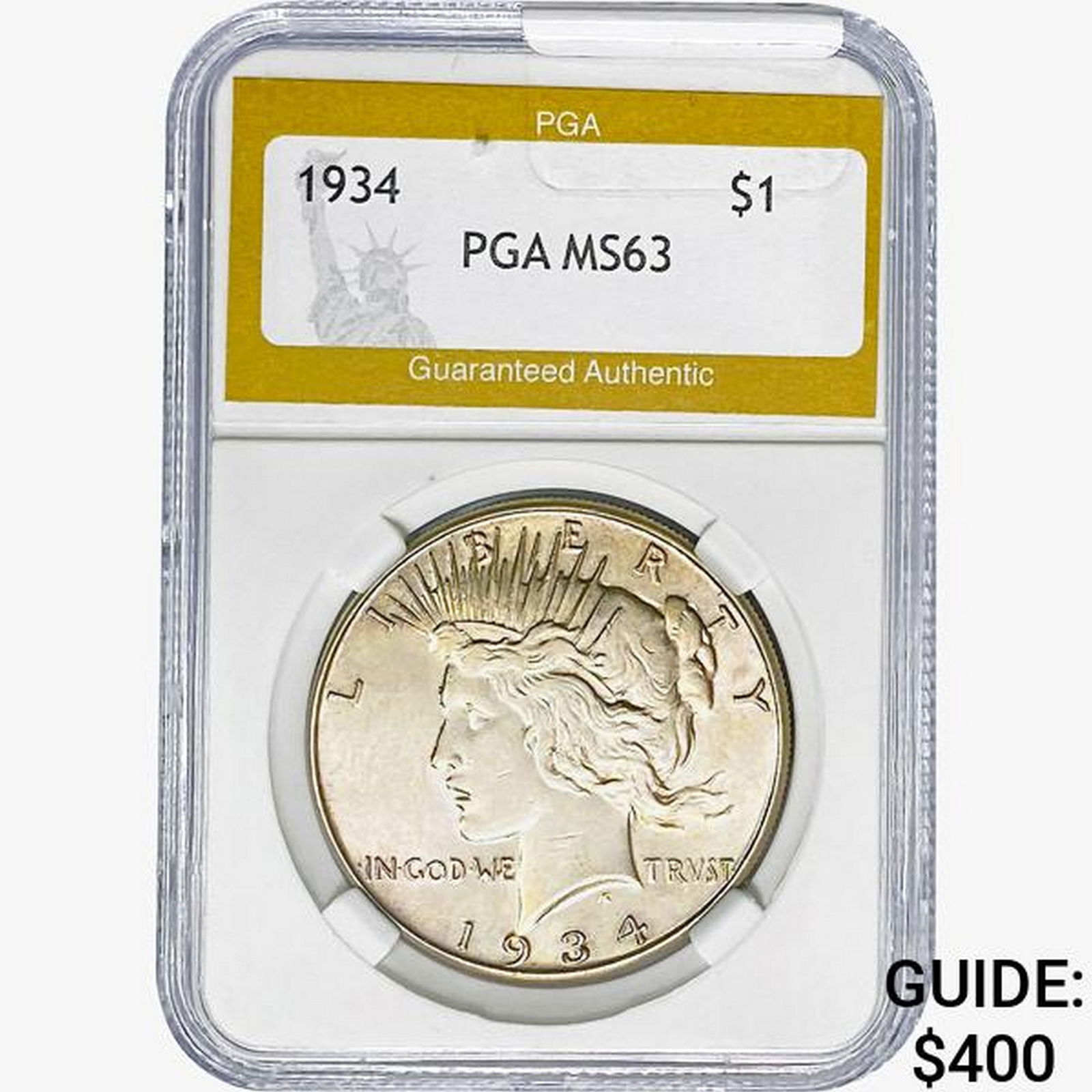 1934 Silver Peace Dollar PGA MS63 (1 of 2)