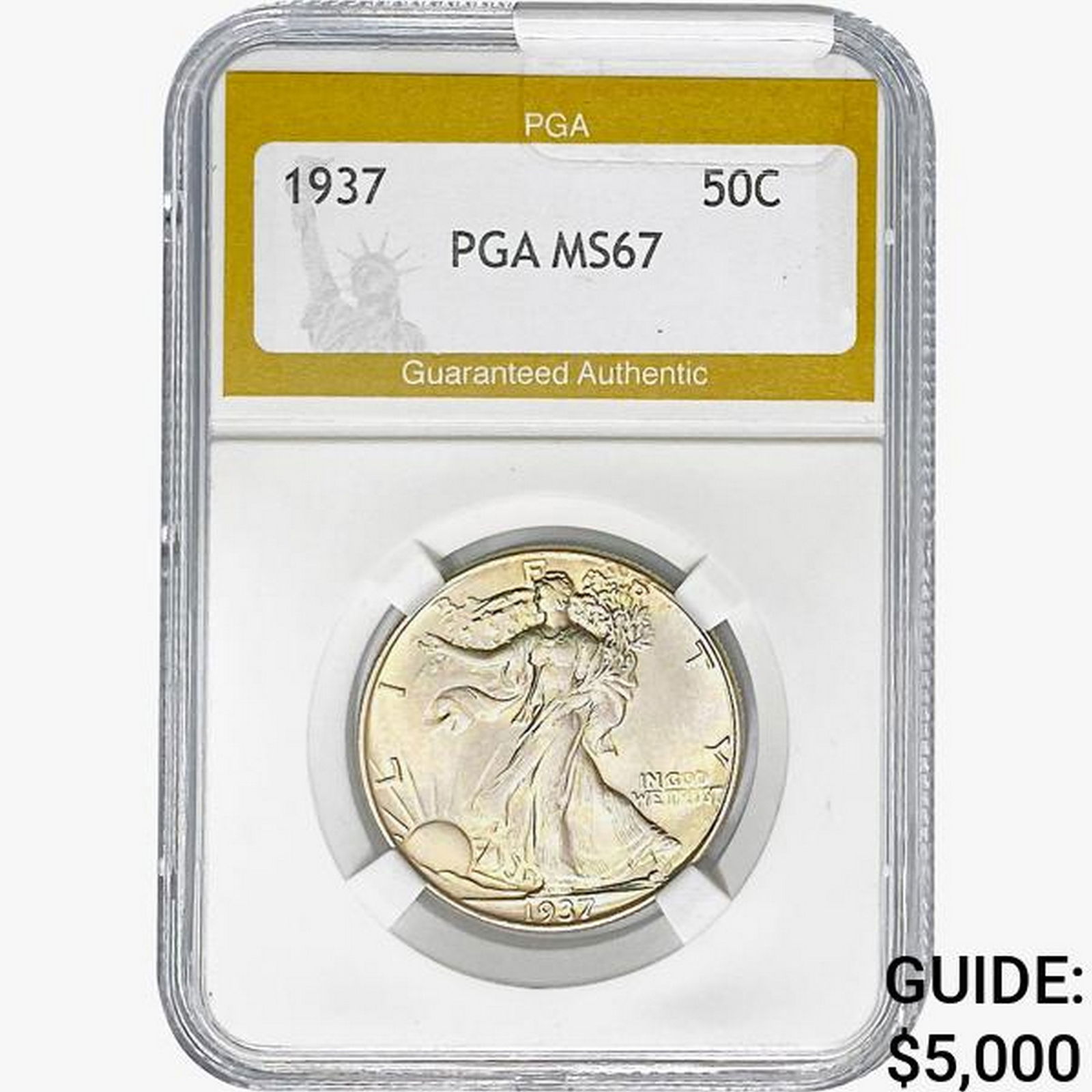 1937 Walking Liberty Half Dollar PGA MS67 (1 of 2)