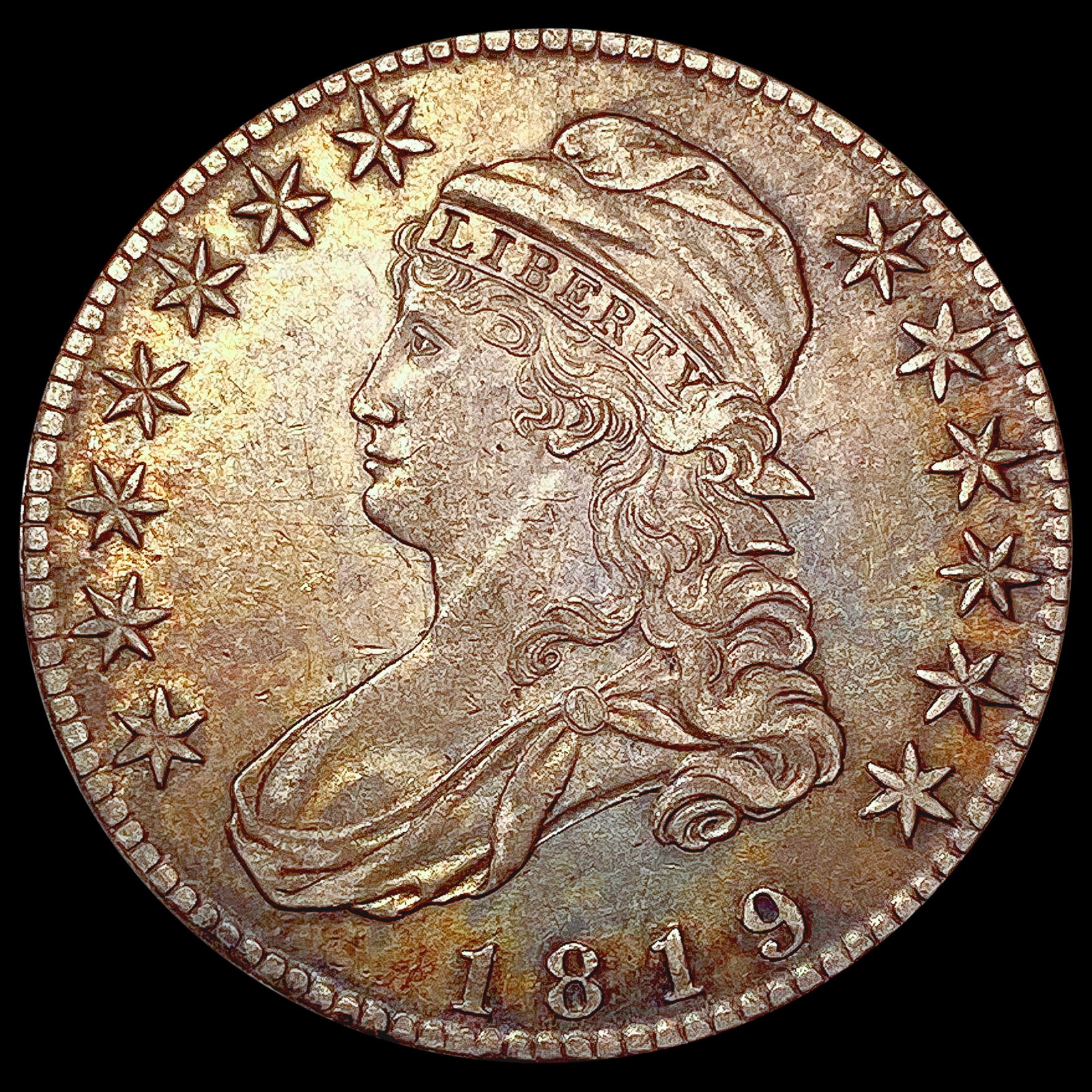 1819 Capped Bust Half Dollar CHOICE AU: 1819 Capped Bust Half Dollar CHOICE AU