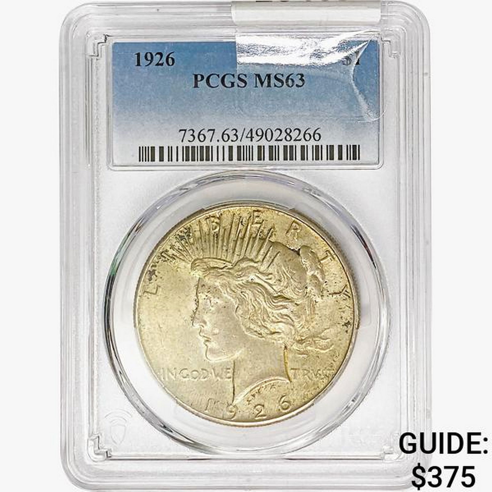 1926 Silver Peace Dollar PCGS MS63 (1 of 2)