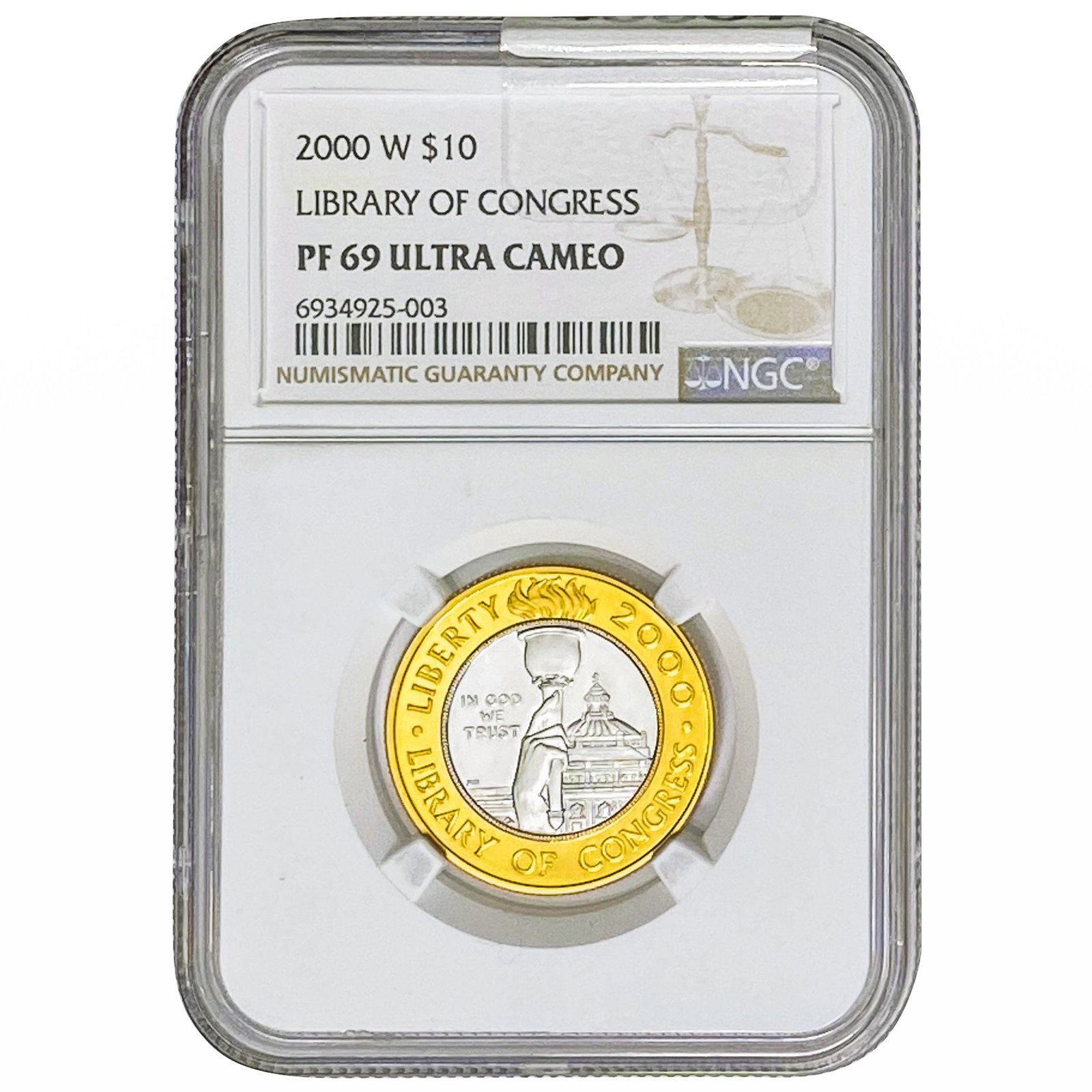 2000-W 0.28oz Gold/Platinum $10 Library of Congress: 2000-W 0.28oz Gold/Platinum $10 Library of Congress