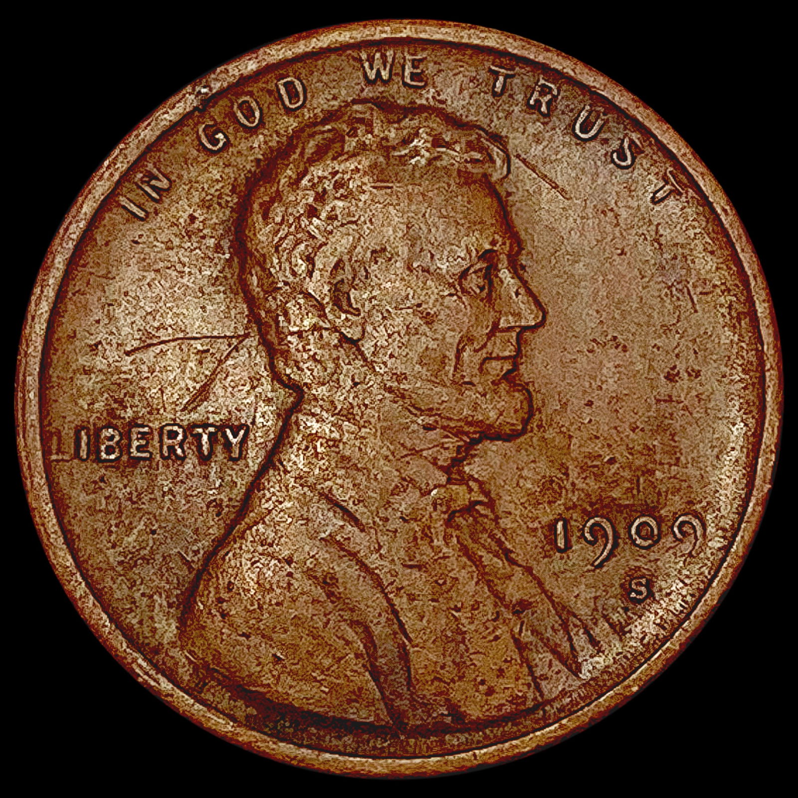 1909-S VDB Wheat Cent CLOSELY UNCIRCULATED (1 of 2)