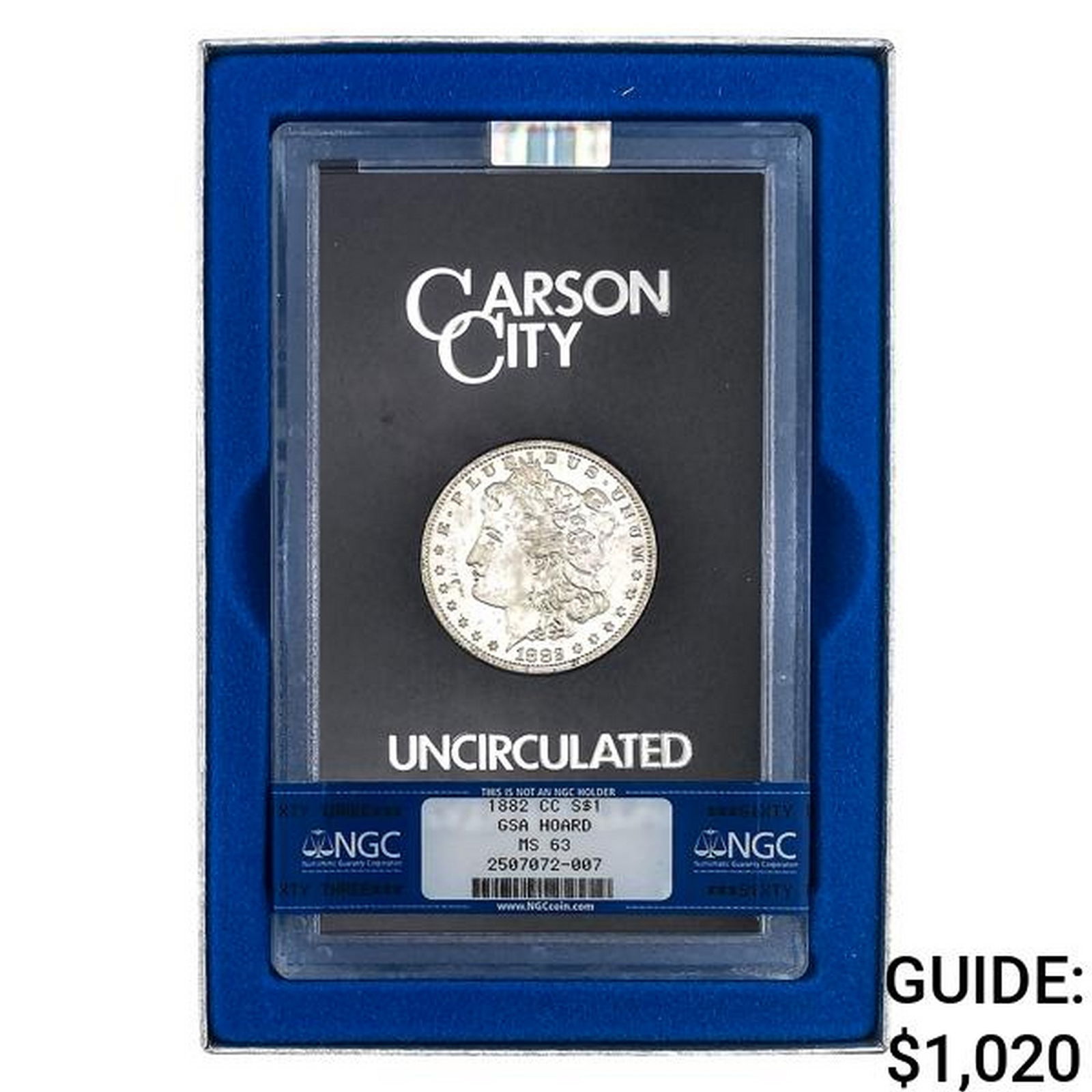1882-CC Morgan Silver Dollar NGC MS63 GSA Hoard (1 of 3)
