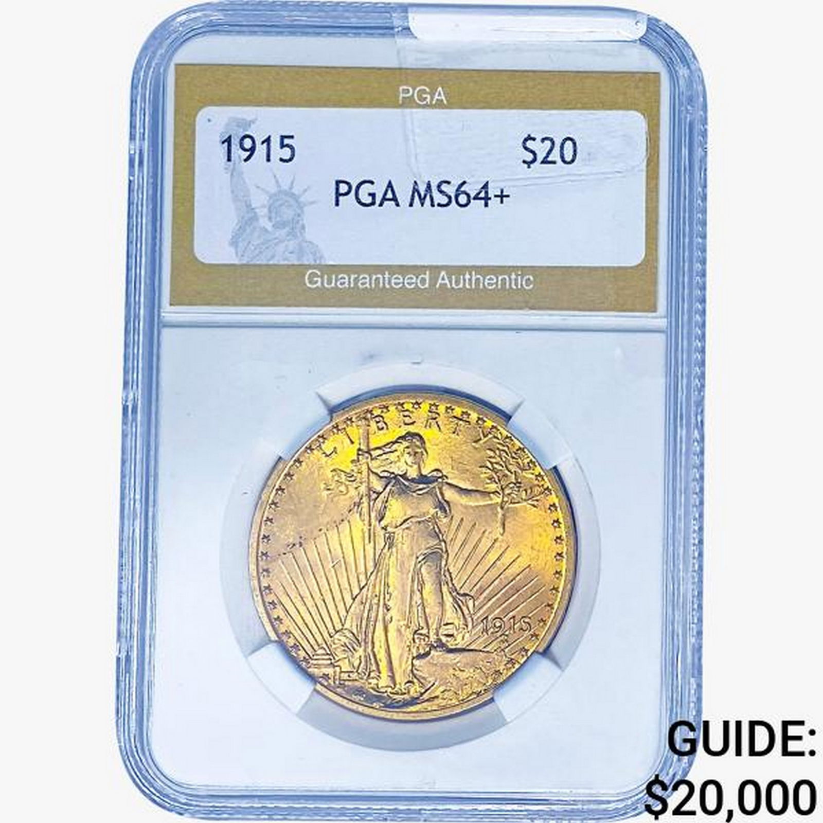 1915 $20 Gold Double Eagle PGA MS64+ (1 of 2)