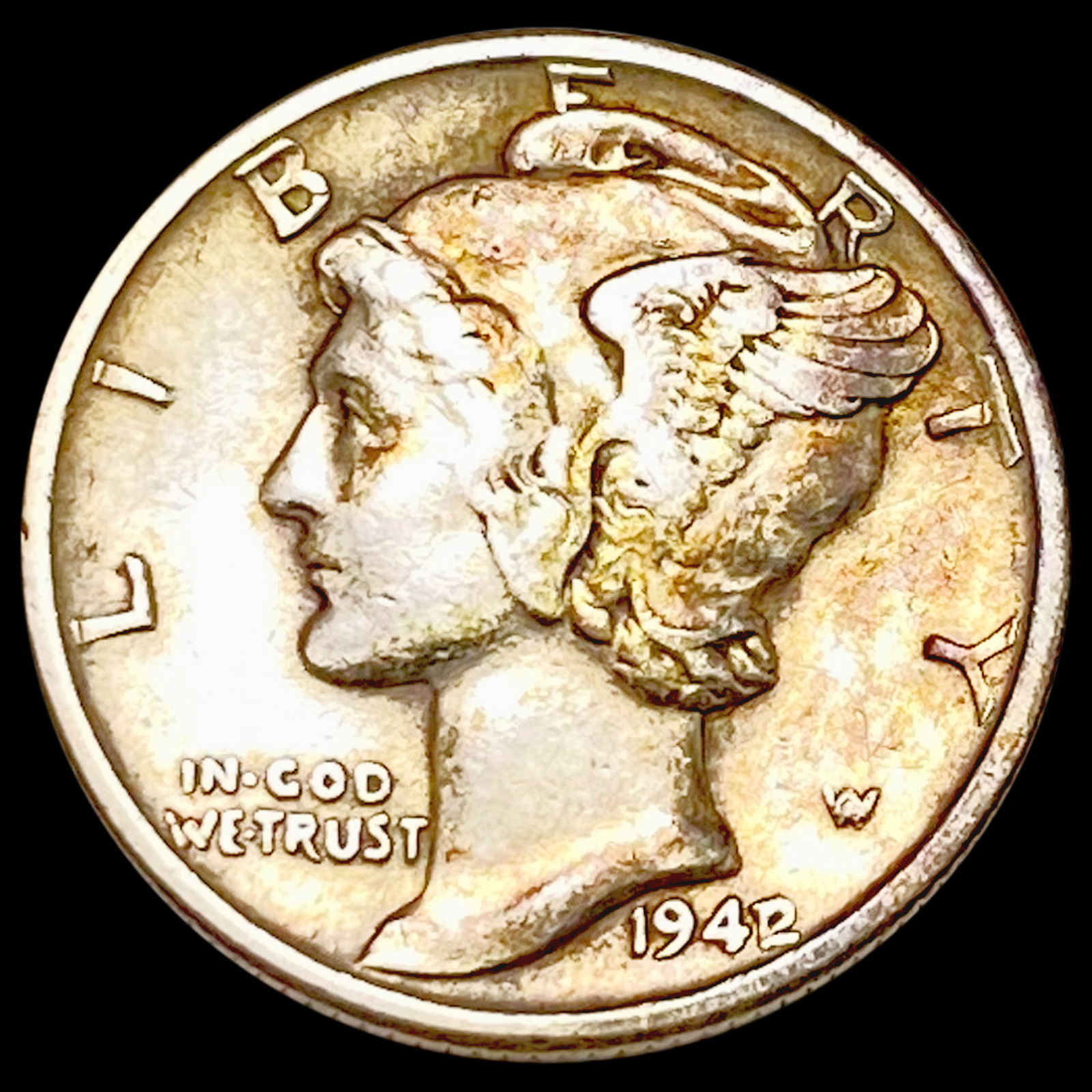 1942/1 Mercury Dime NEARLY UNCIRCULATED (1 of 2)