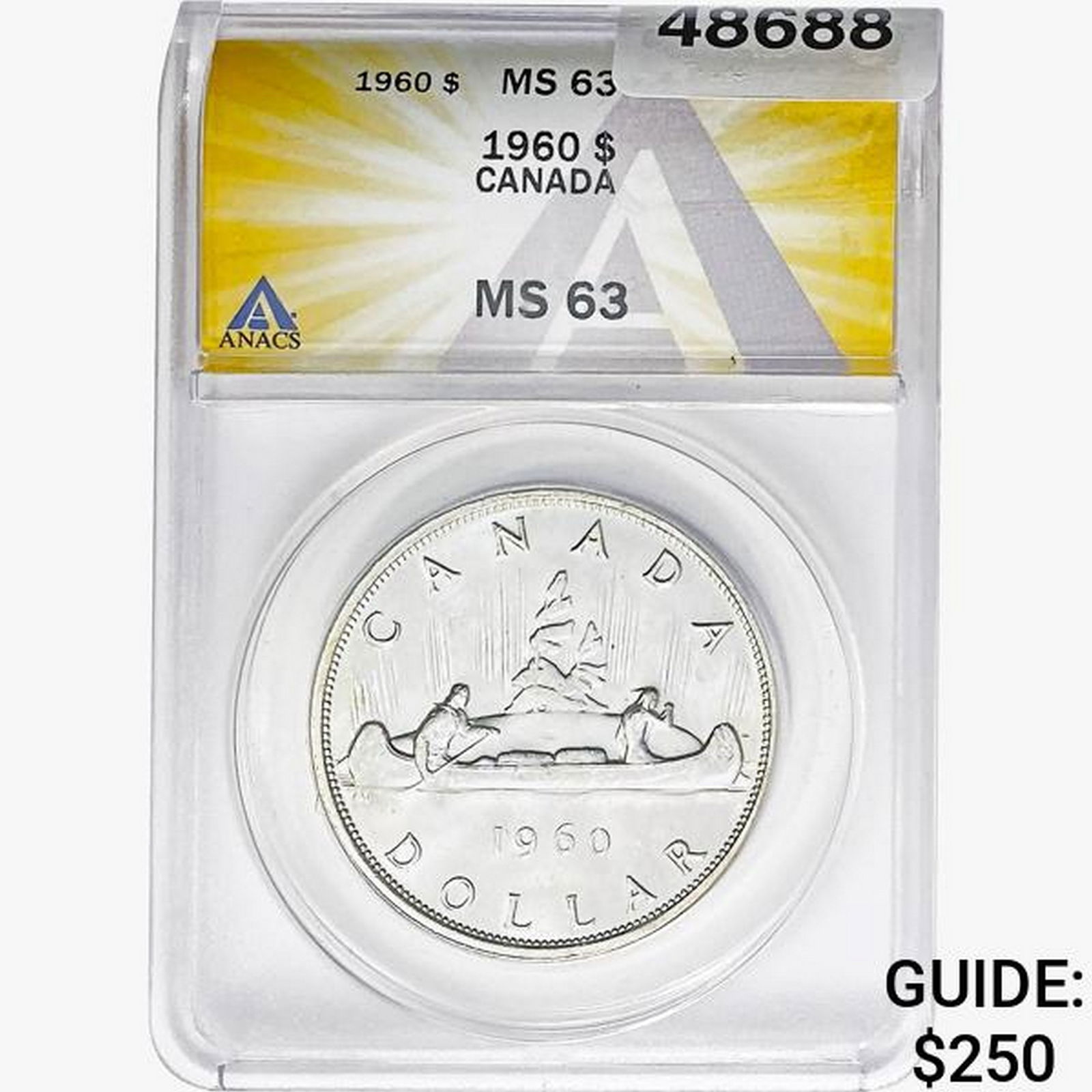 1960 Canada Silver Dollar Elizabeth II ANACS MS63 (1 of 2)