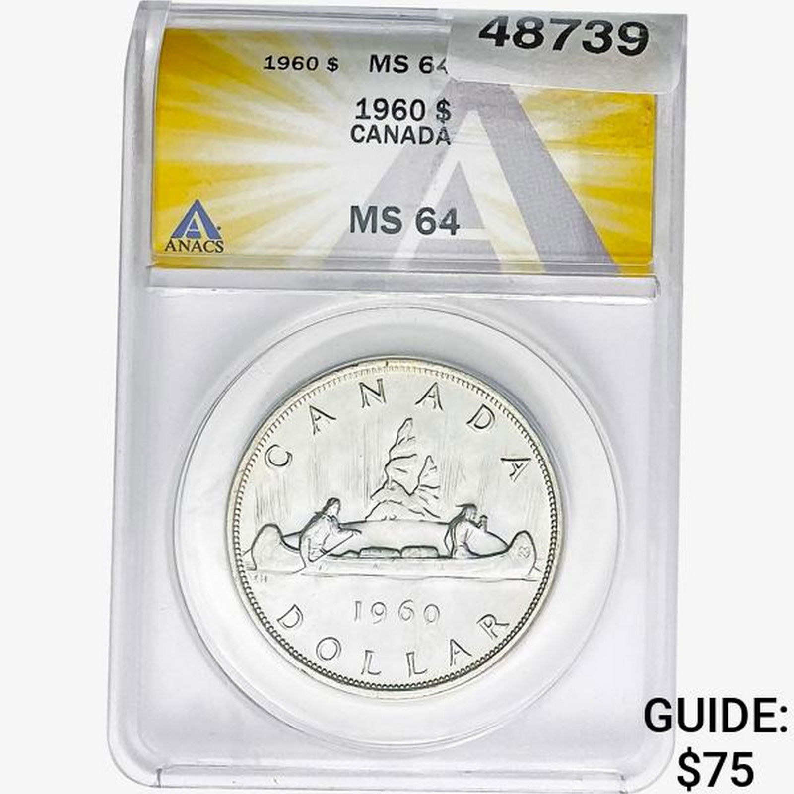 1960 Canada Silver Dollar Elizabeth II ANACS MS64 (1 of 2)