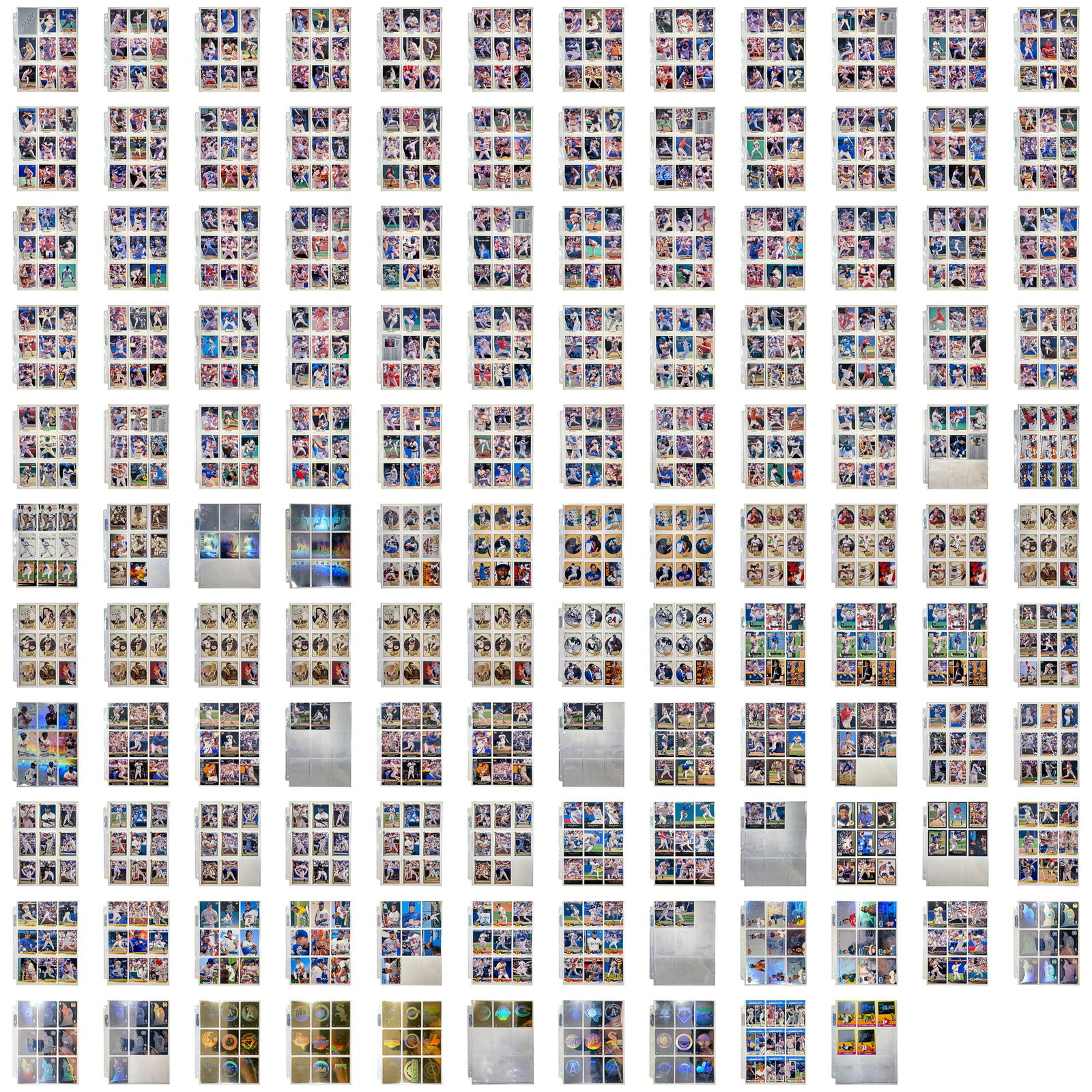 1990 Leaf Book & 1990-1993 Upper Deck Inserts Book [520 cards, 71 pages] (1 of 12)