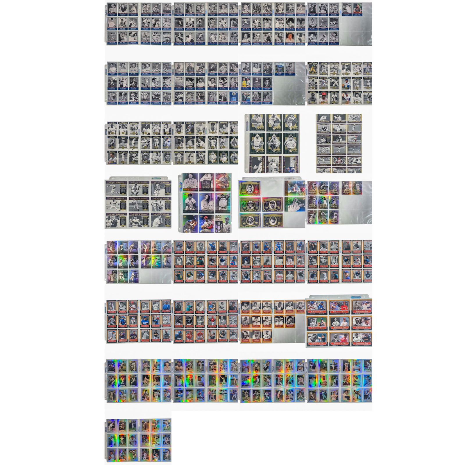 2001 UD Mantle/Dimaggio/UD HOF/Legends & 2002 Topps Tribute [53 pages w/ complete tribute set] (1 of 4)