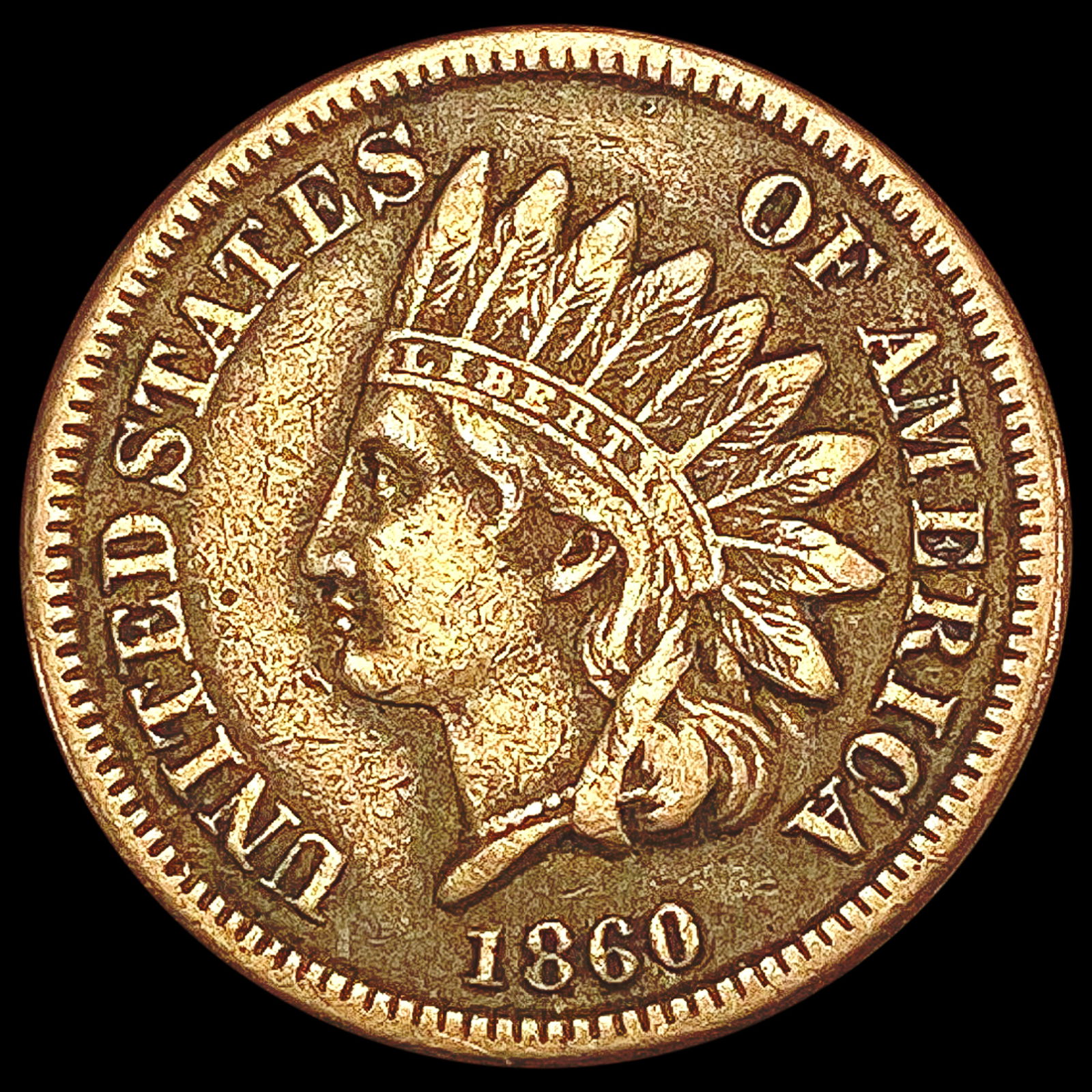 1860 Indian Head Cent LIGHTLY CIRCULATED (1 of 2)