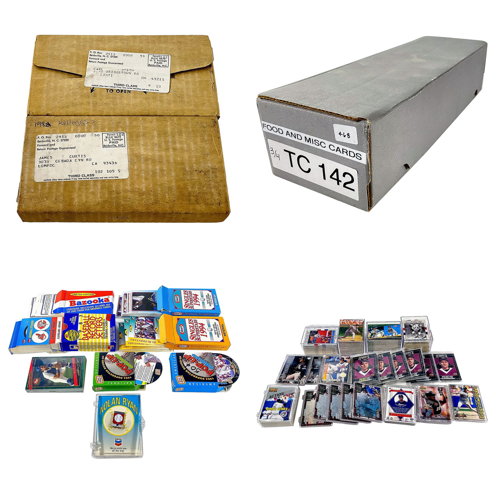 1982/83 Kellogs 3D Superstars [sealed factory sets] & Food/Misc. Cards/Card Sets Box [22 sets, 6 (1 of 5)