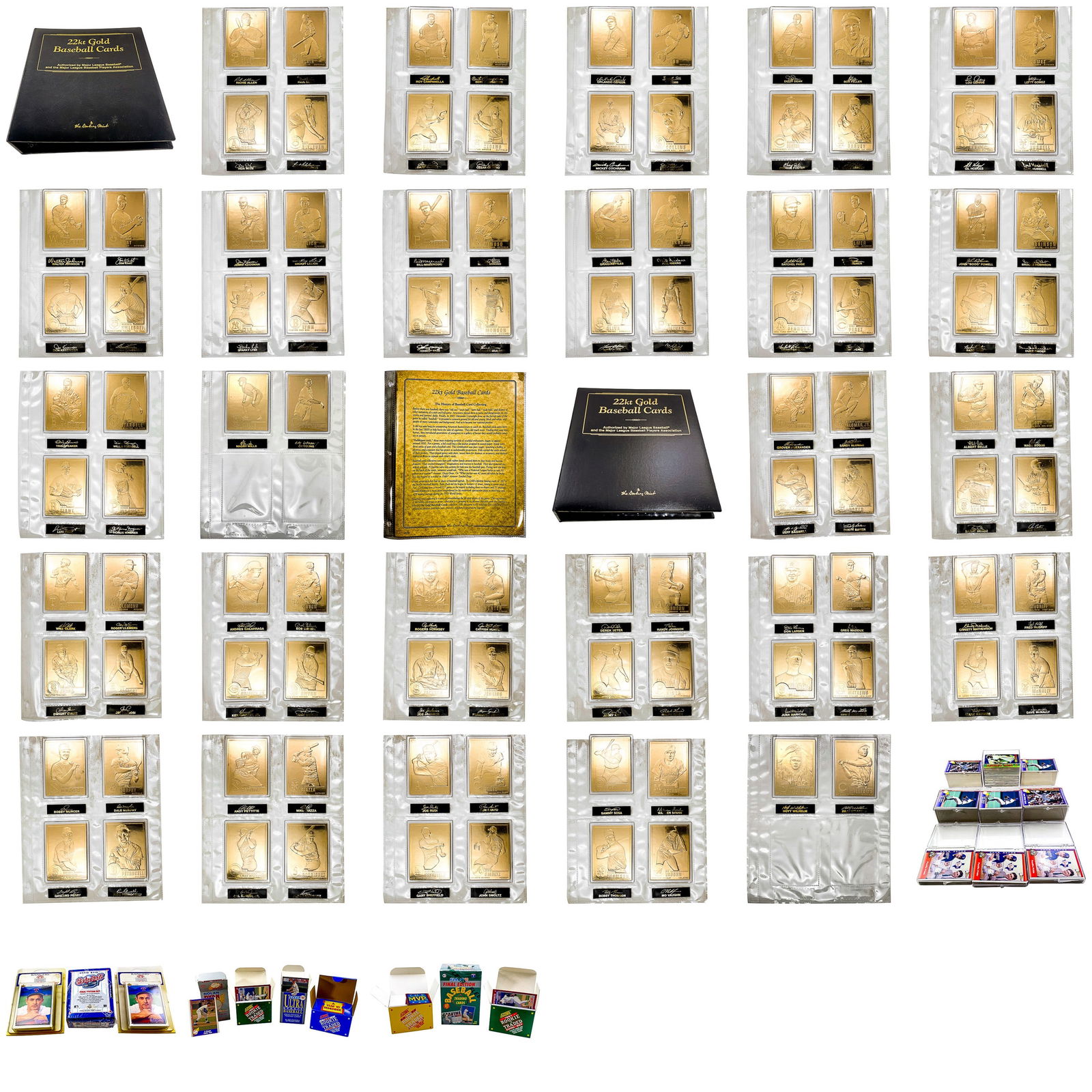 1990-95 Updates/Traded/Rookies/Misc. Sets [19 sets] & 22k Gold Baseball Cards Books [100 cards] (1 of 13)