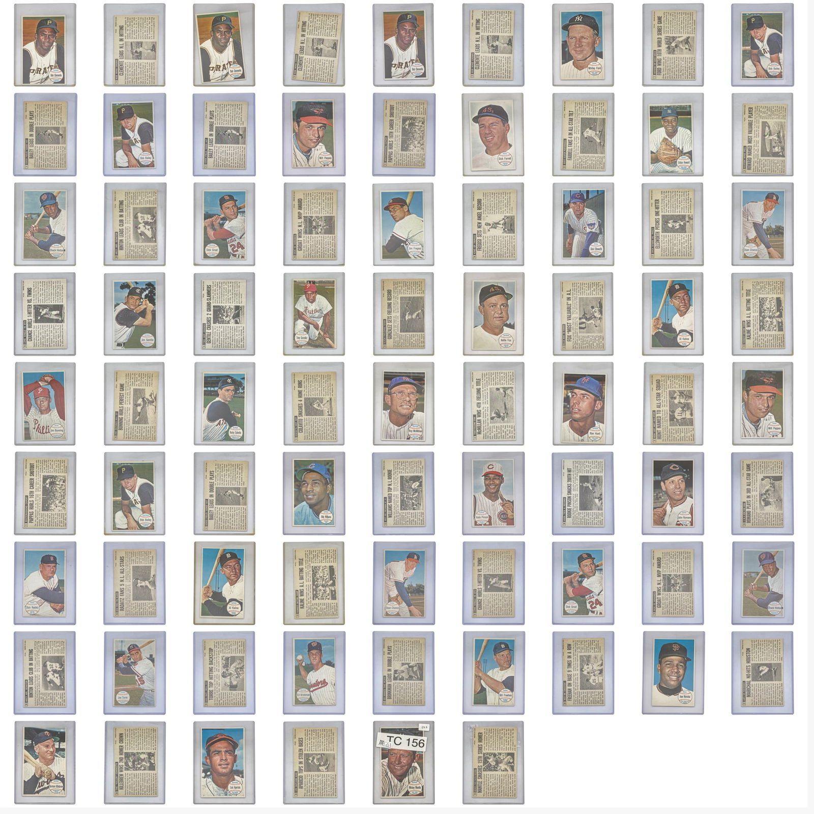 1964 Topps Giants Set [39 cards w/ Mickey Mantle & Bob Clemente] (1 of 10)
