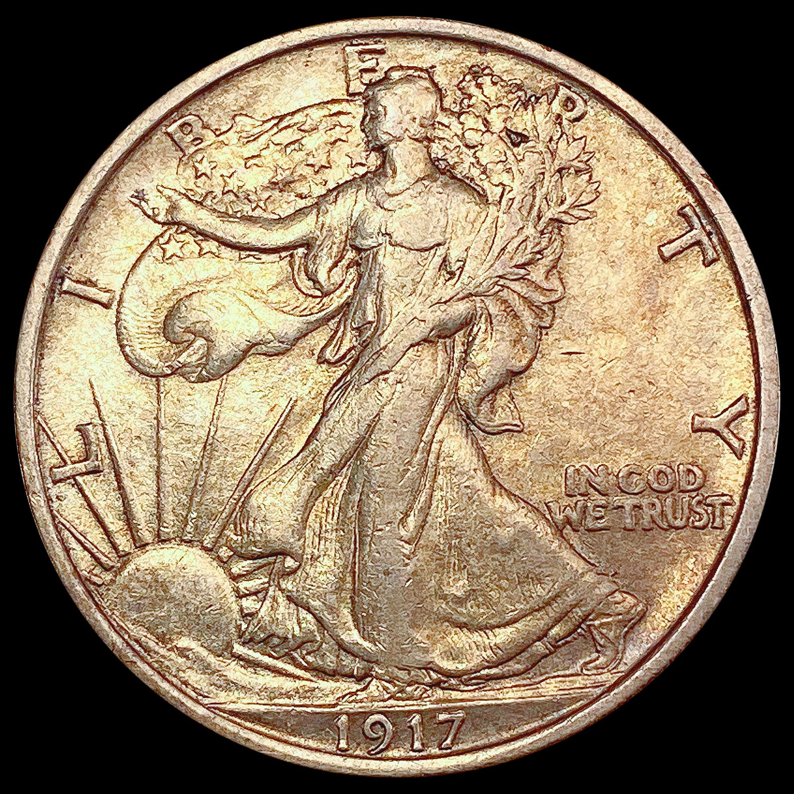 1917 Walking Liberty Half Dollar CLOSELY UNCIRCULATED (1 of 2)