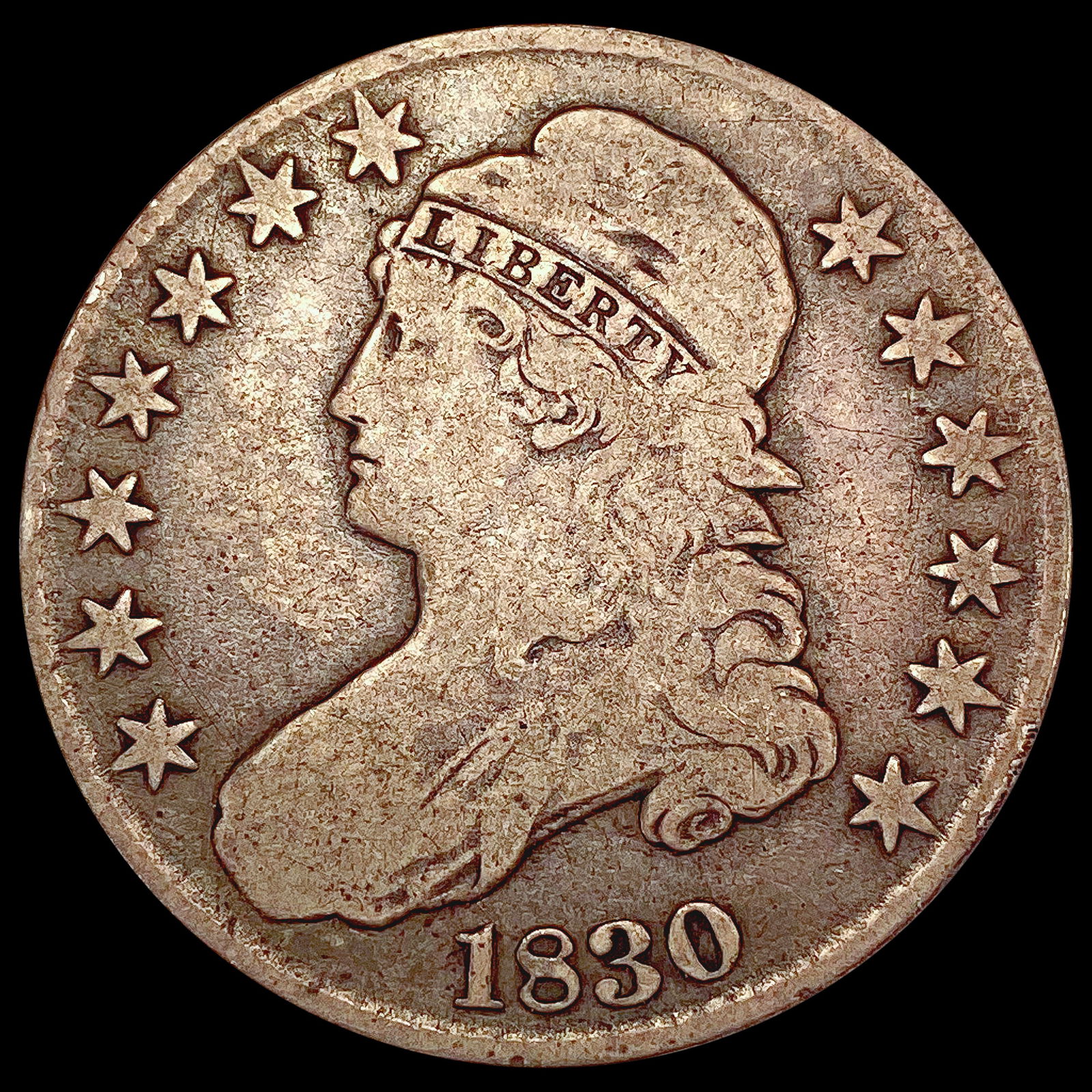 1830 Capped Bust Half Dollar NICELY CIRCULATED (1 of 2)