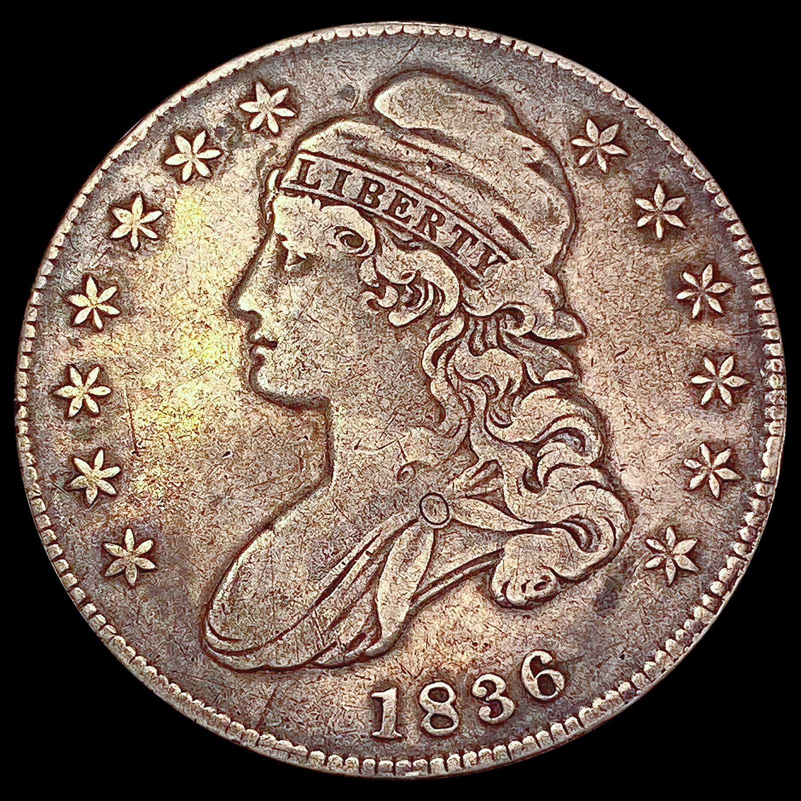 1836 Capped Bust Half Dollar LIGHTLY CIRCULATED (1 of 2)