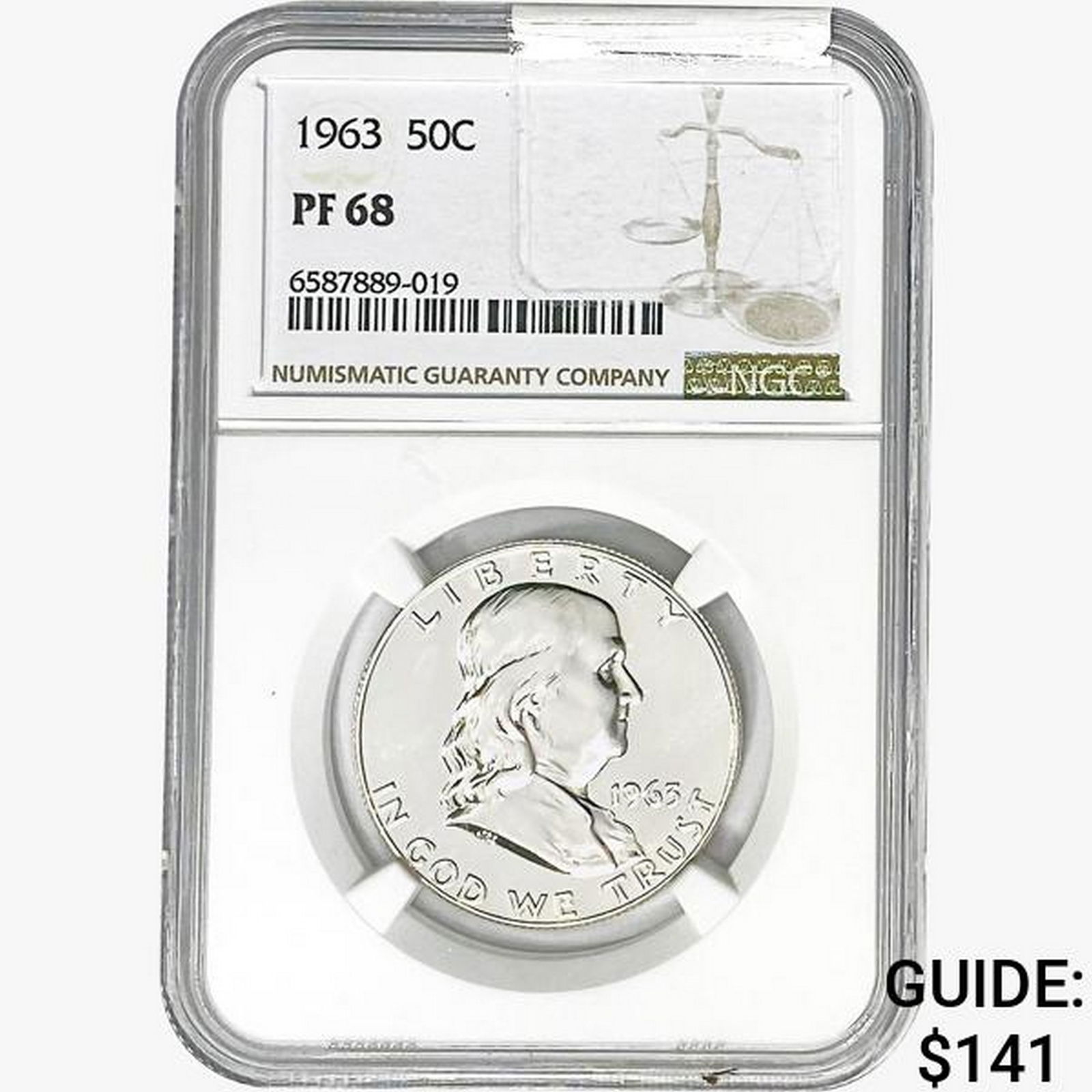 1963 Franklin Half Dollar NGC PF68 (1 of 2)