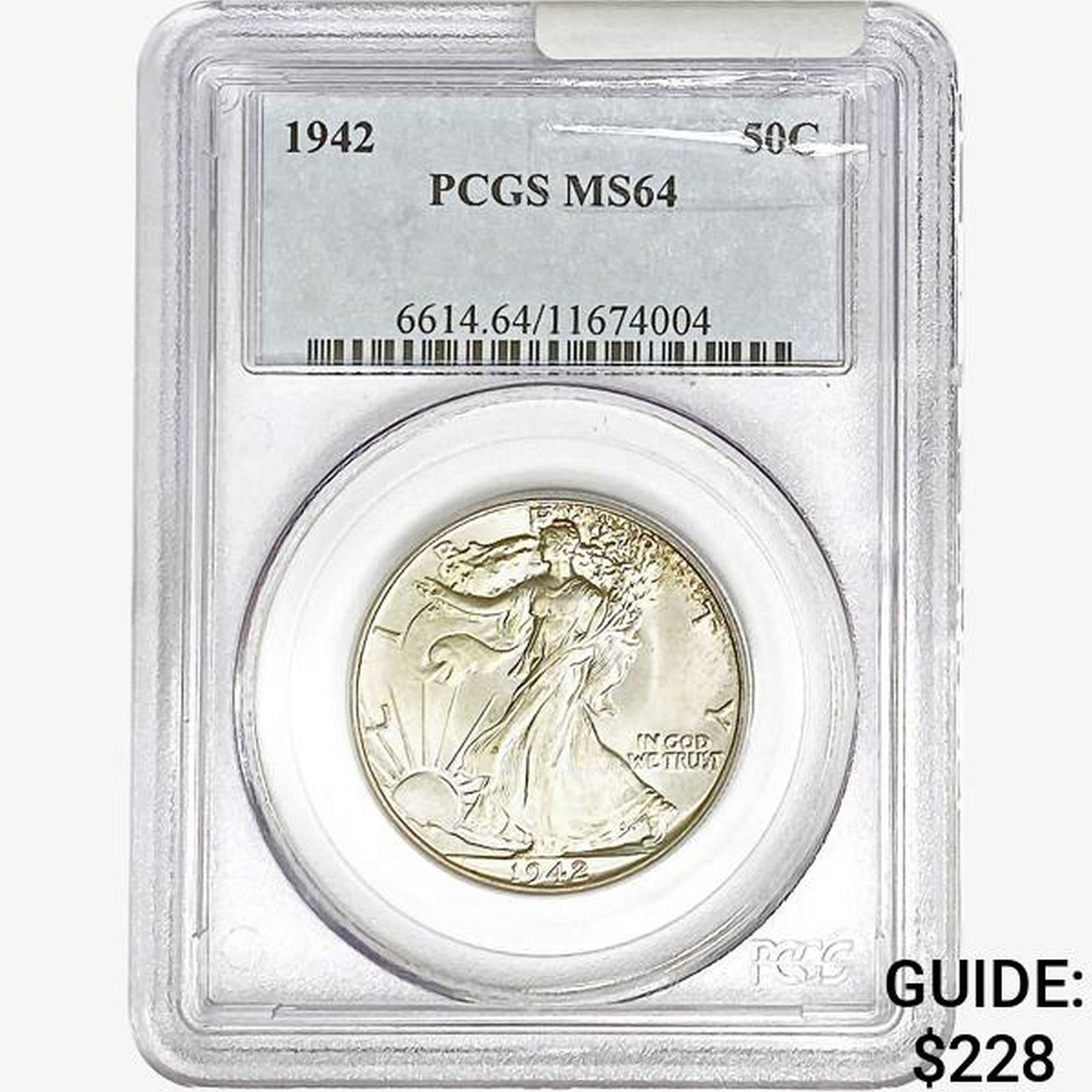 1942 Walking Liberty Half Dollar PCGS MS64 (1 of 2)