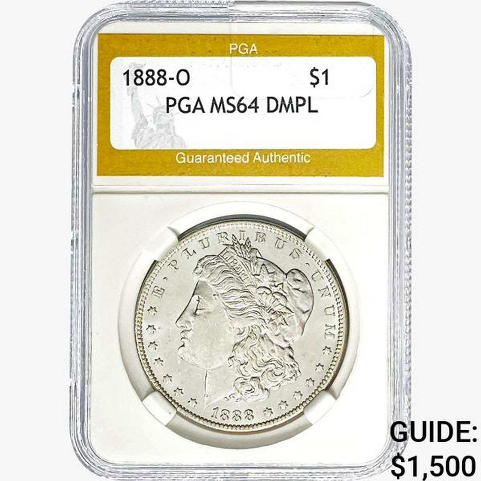1888-O Morgan Silver Dollar PGA MS64 DMPL (1 of 2)