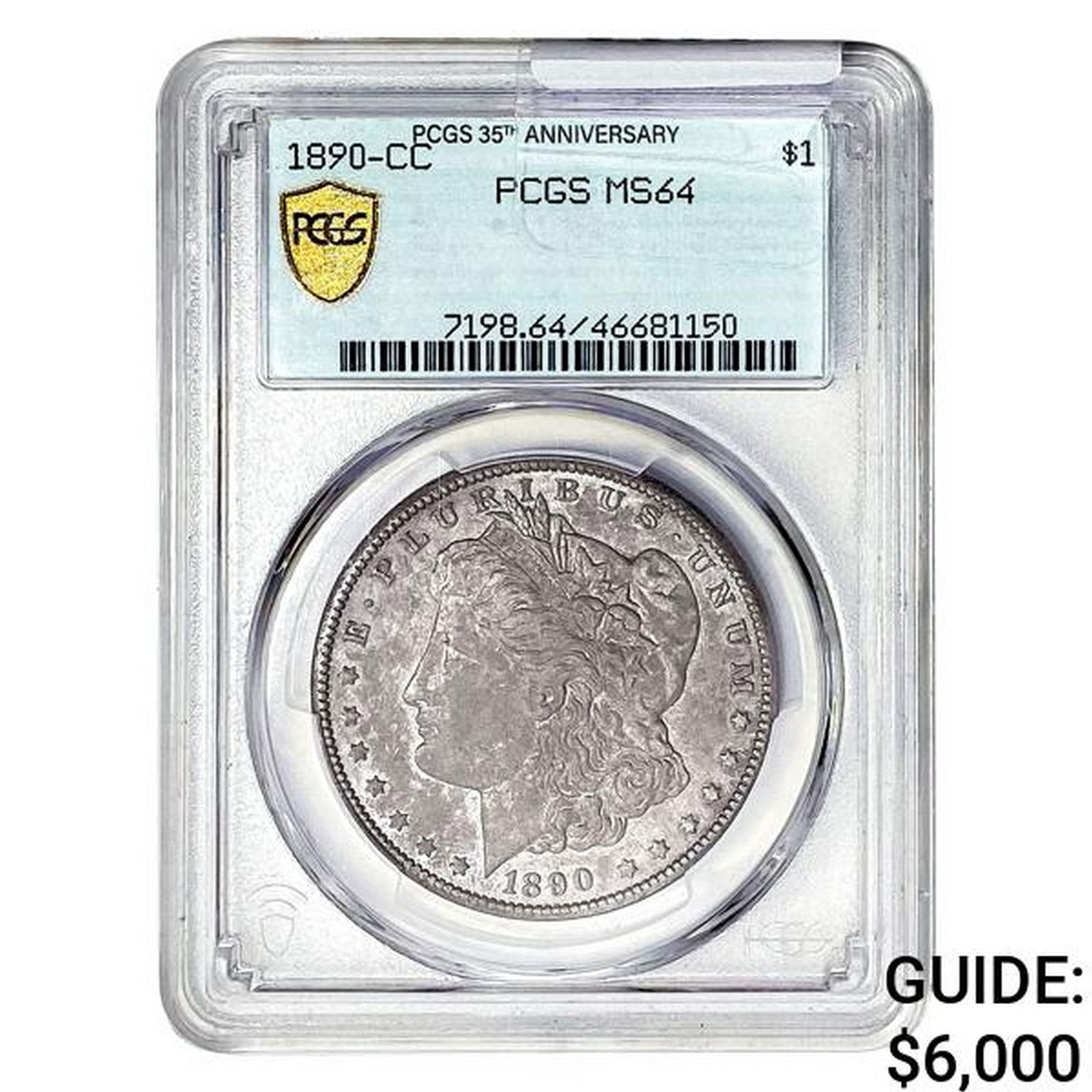 1890-CC Morgan Silver Dollar PCGS MS64 (1 of 2)