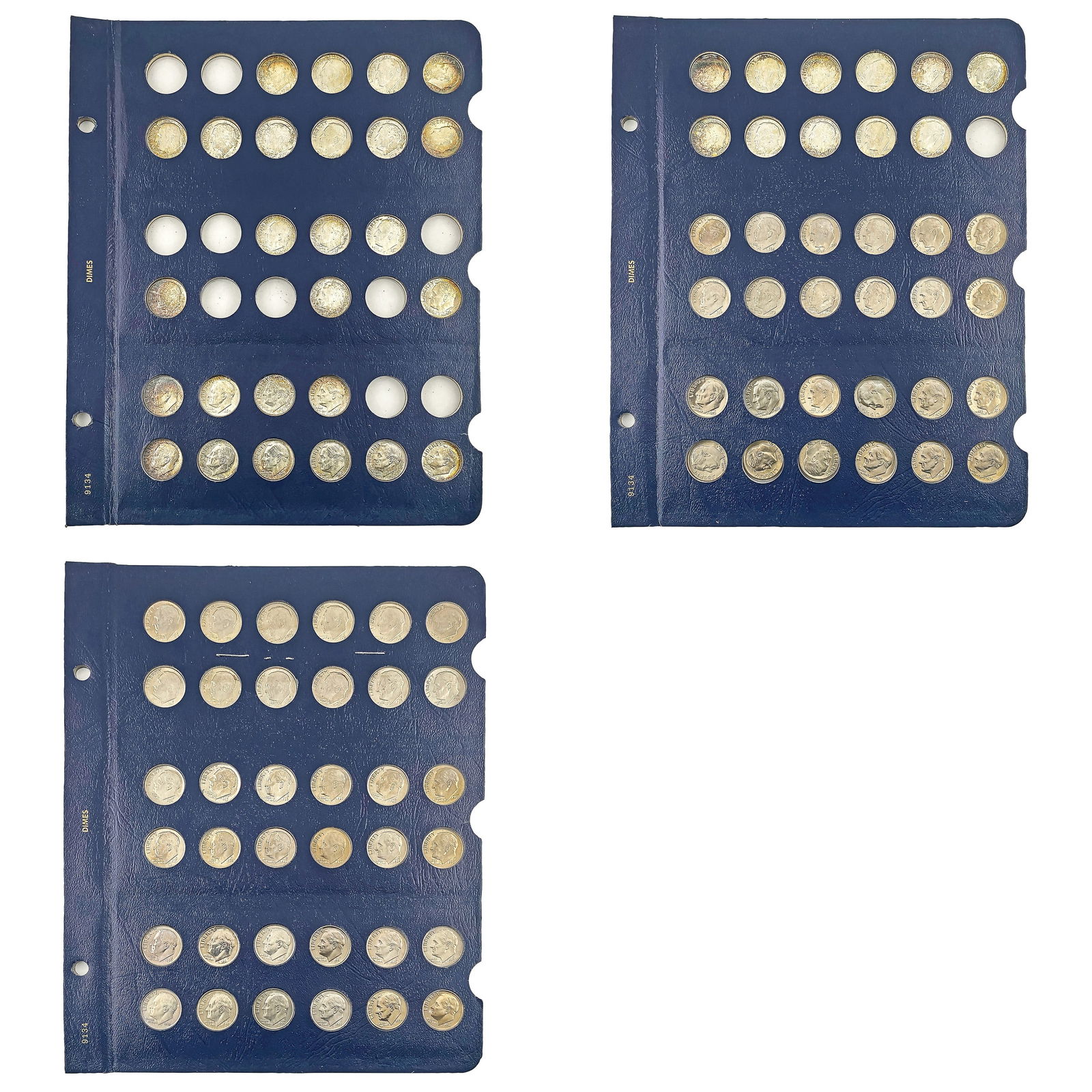 [97]1946-1994 Roosevelt Dime Collection Uncirculated (1 of 8)