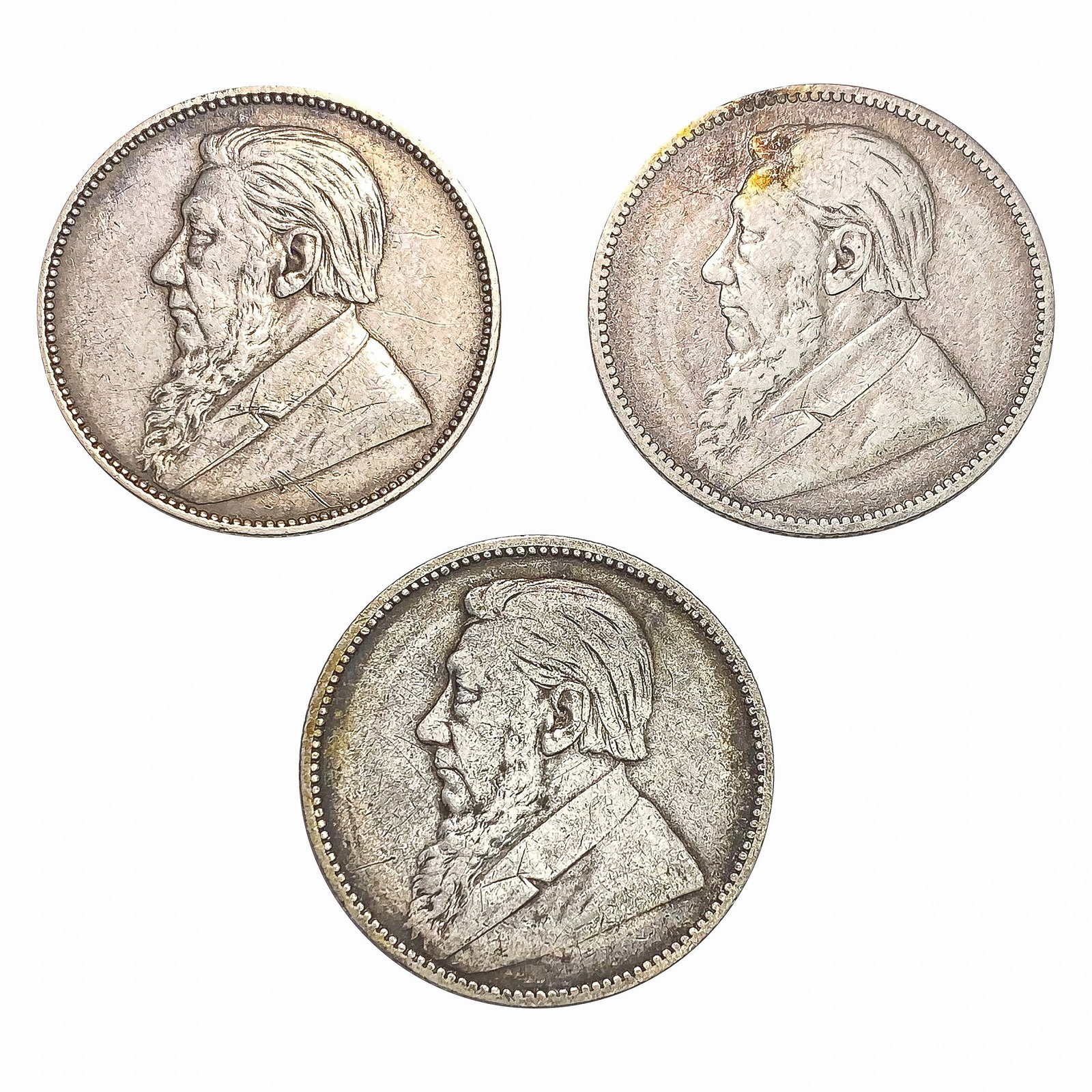 1894 [3] South Africa Silver 1 Shilling Paul Kruger XF: 1894 [3] South Africa Silver 1 Shilling Paul Kruger XF