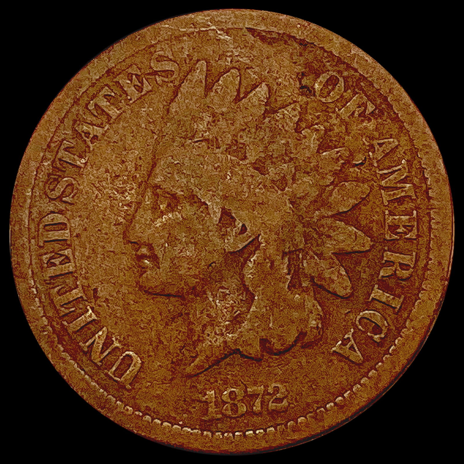 1872 Indian Head Cent LIGHTLY CIRCULATED (1 of 2)