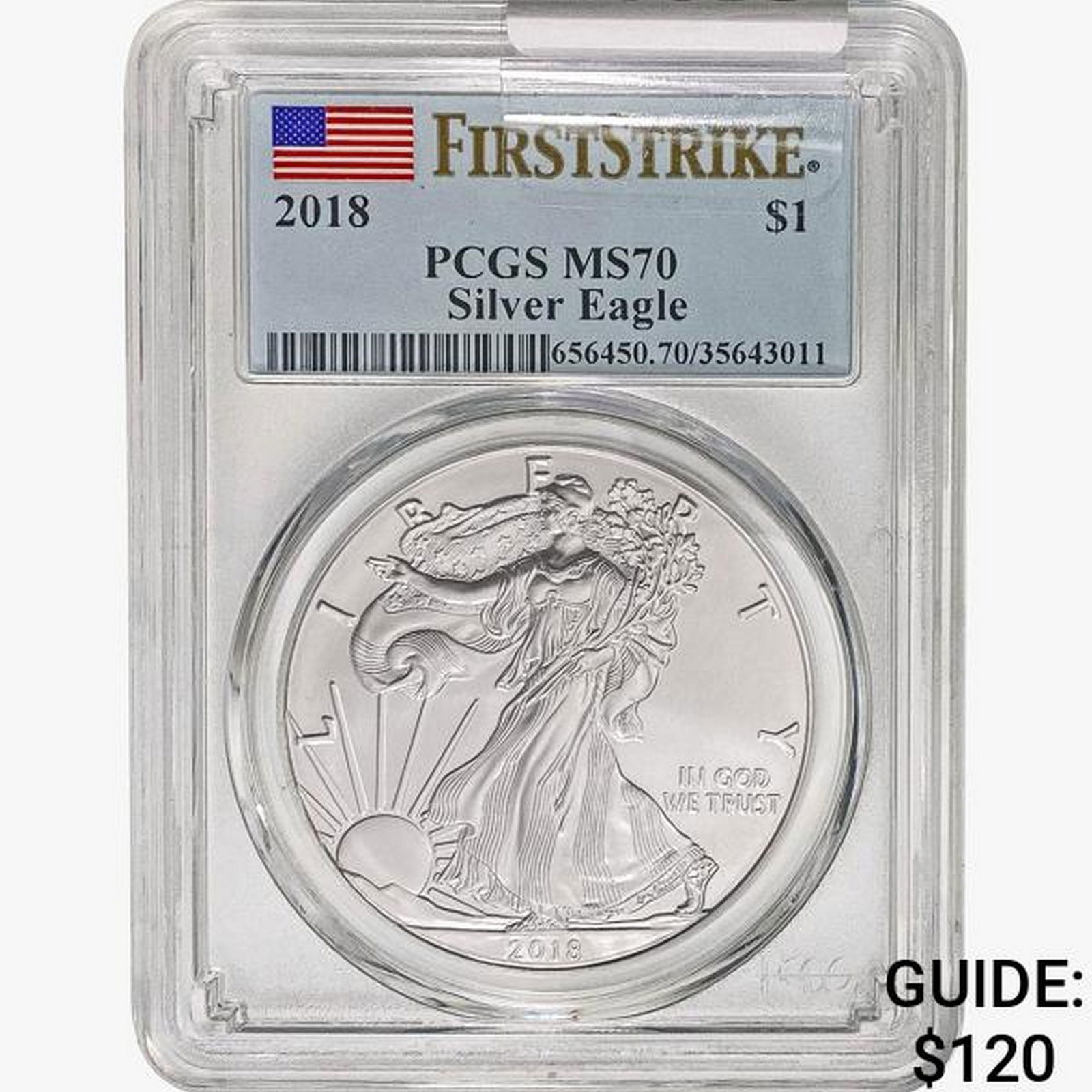 2018 Silver Eagle PCGS MS70 (1 of 2)