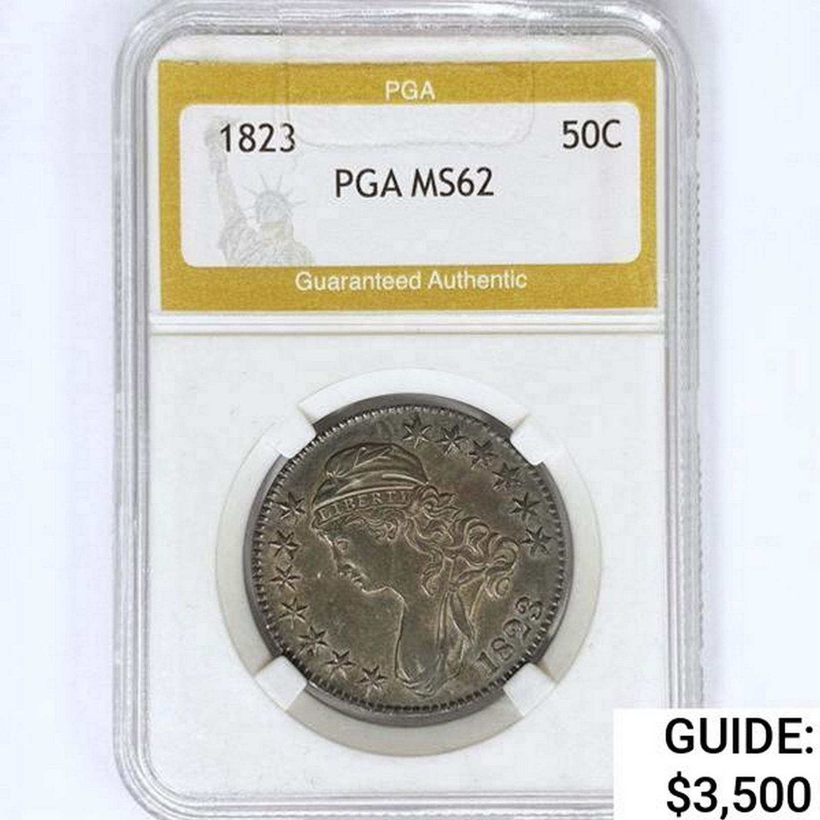 1823 Capped Bust Half Dollar PGA MS62 (1 of 2)