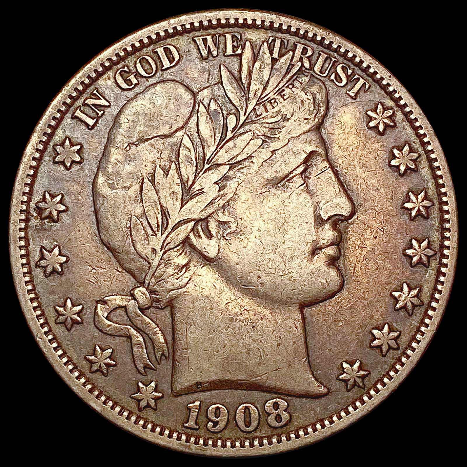 1908-D Barber Half Dollar CLOSELY UNCIRCULATED (1 of 2)