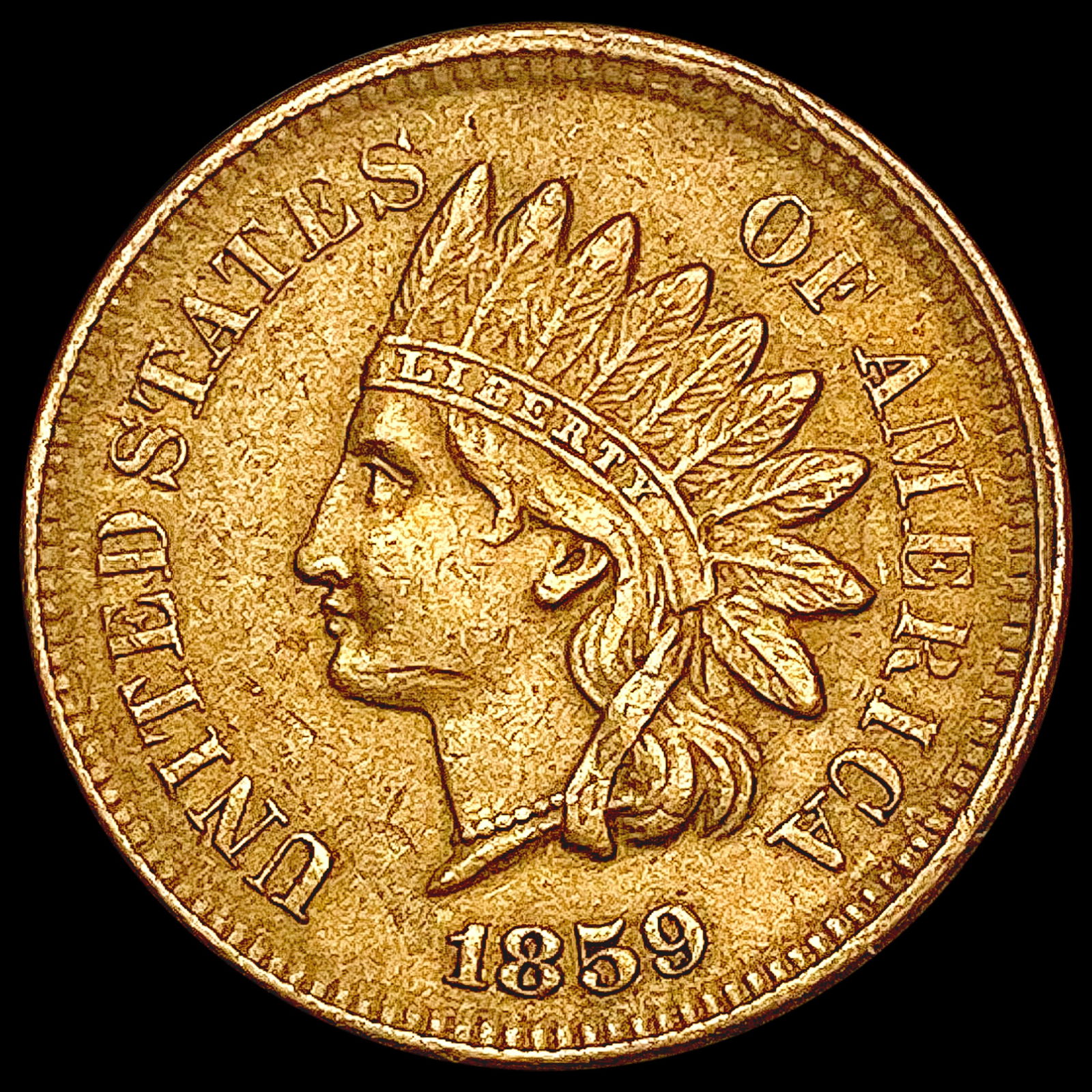 1859 Indian Head Cent CHOICE AU (1 of 2)