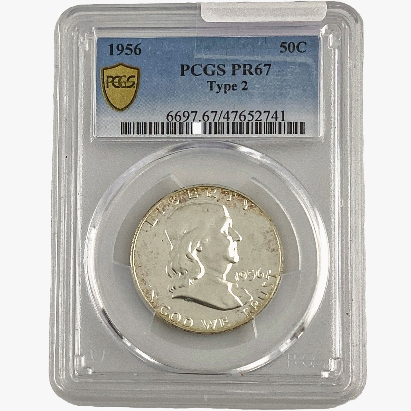 1956 Franklin Half Dollar PCGS PR67 Type 2 (1 of 2)