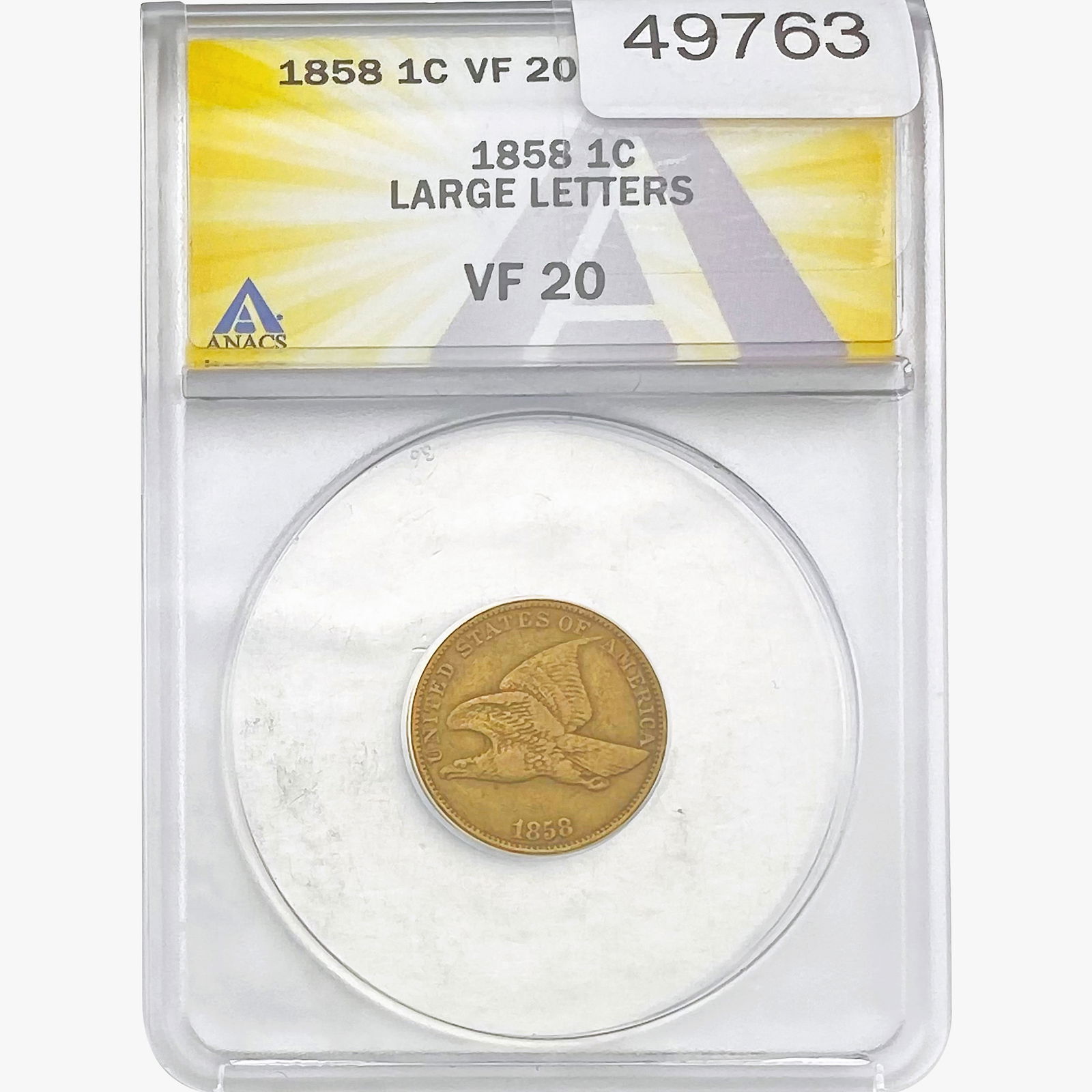 1858 Flying Eagle Cent ANACS VF20 Lg. Letters (1 of 2)