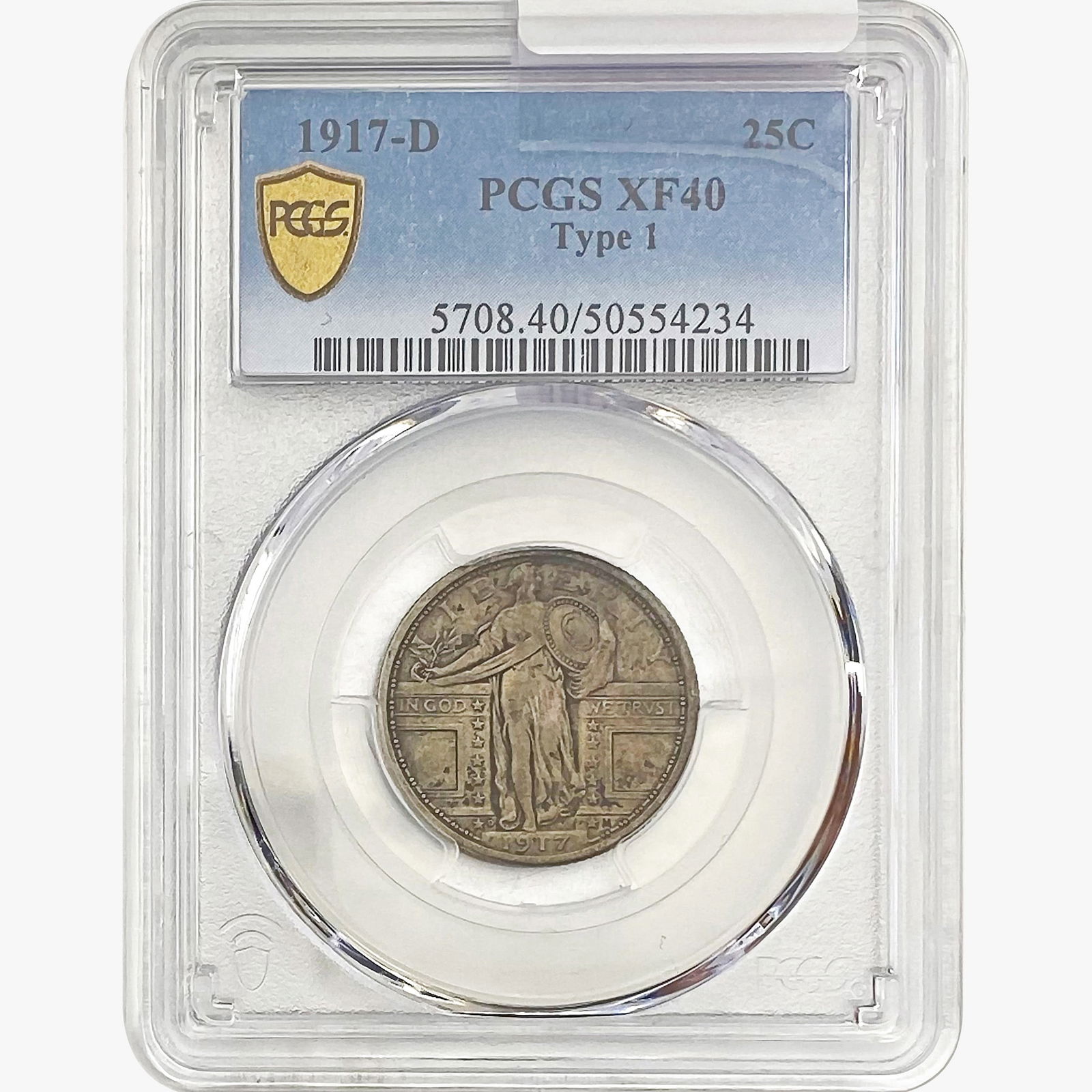 1917-D Standing Liberty Quarter PCGS XF40 Type 1 (1 of 2)