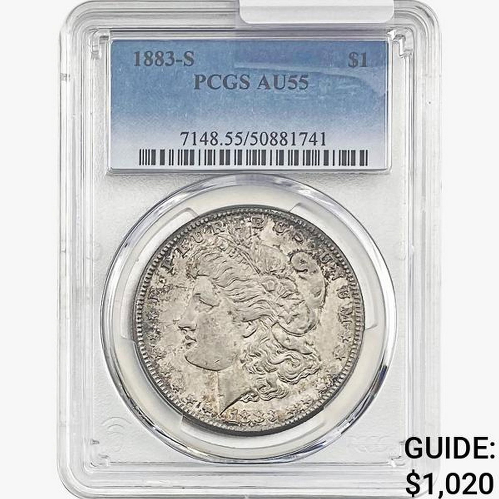 1883-S Morgan Silver Dollar PCGS AU55 (1 of 2)
