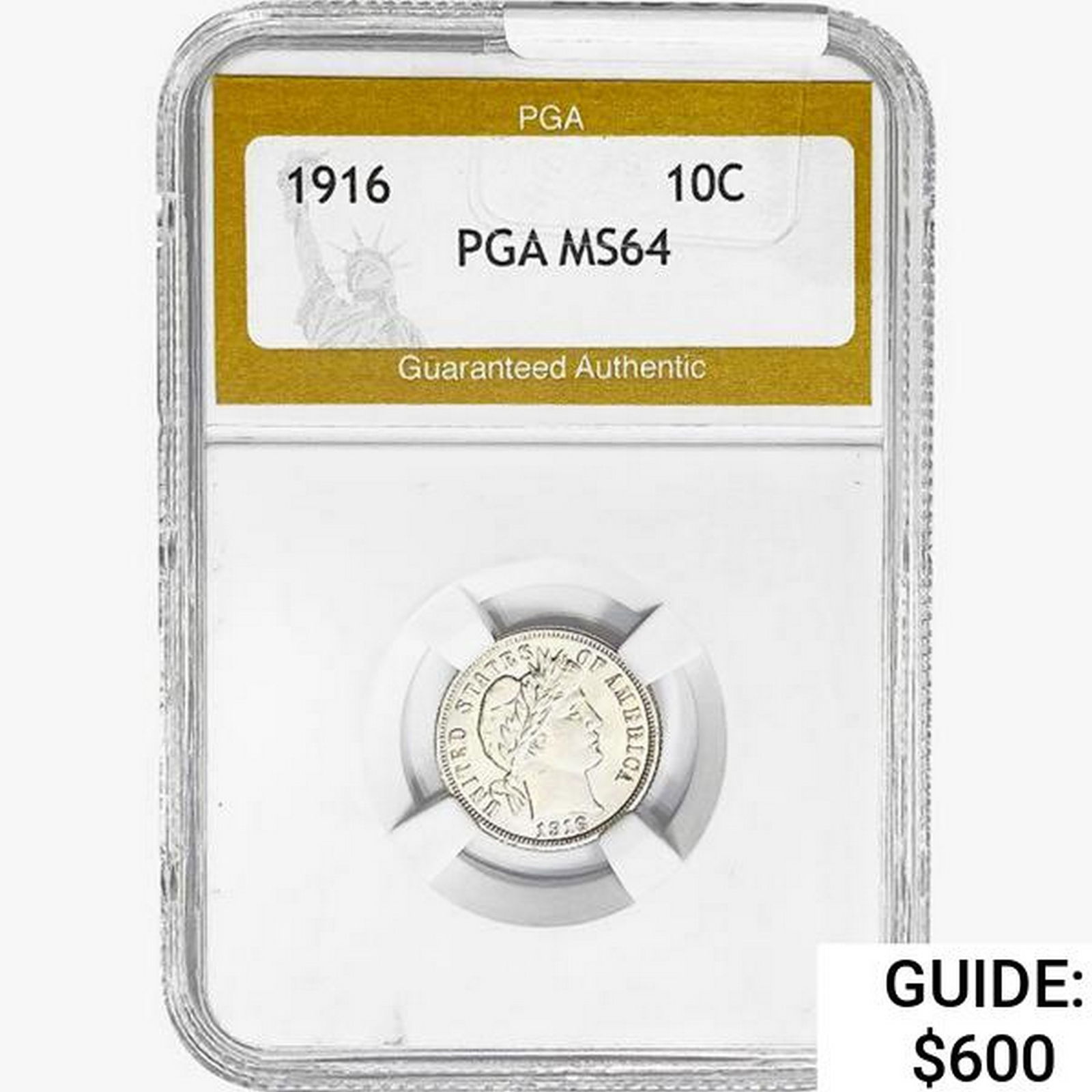 1916 Barber Dime PGA MS64 (1 of 2)