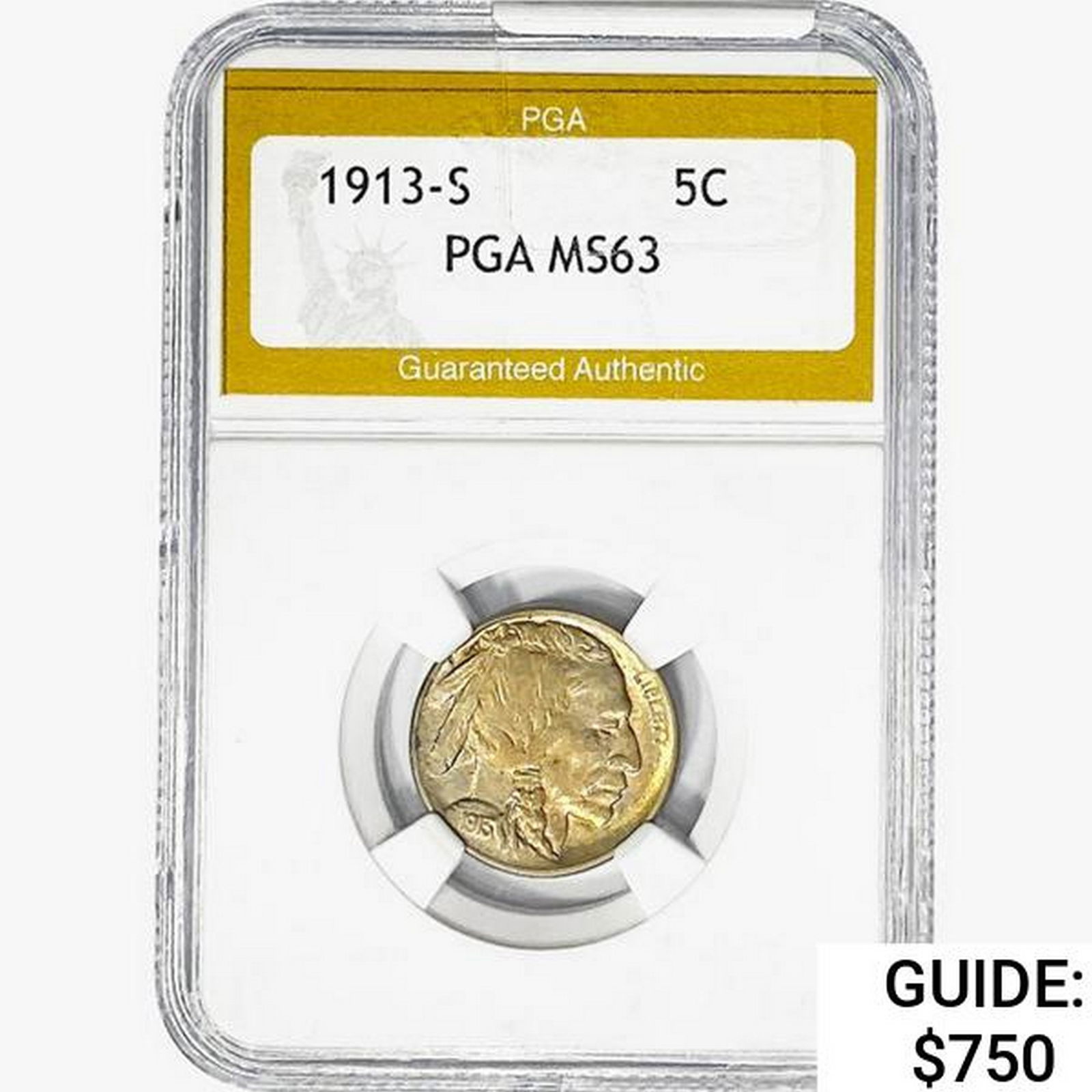 1913-S Buffalo Nickel PGA MS63 (1 of 2)