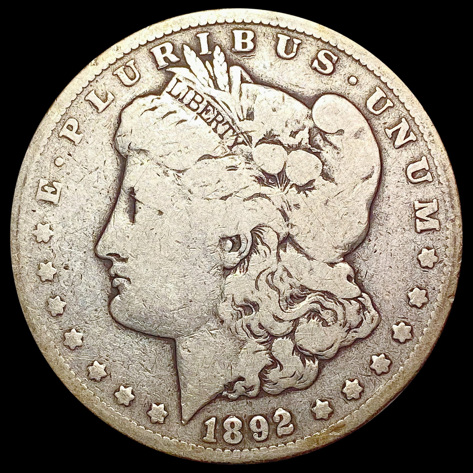 1892-CC Morgan Silver Dollar NICELY CIRCULATED: 1892-CC Morgan Silver Dollar NICELY CIRCULATED
