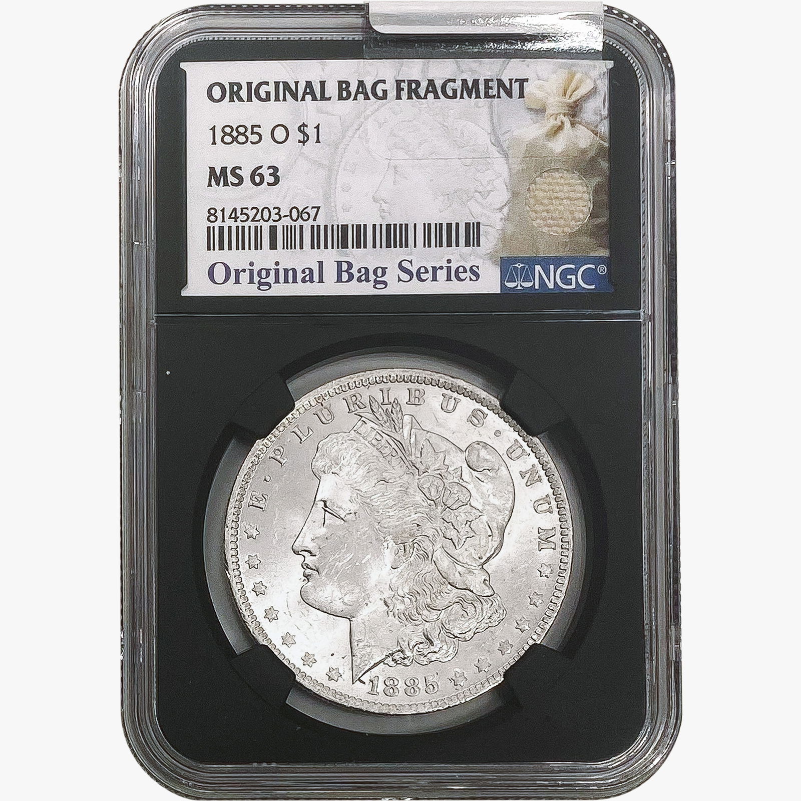 1885-O Morgan Silver Dollar NGC MS63 Bag Fragment (1 of 2)