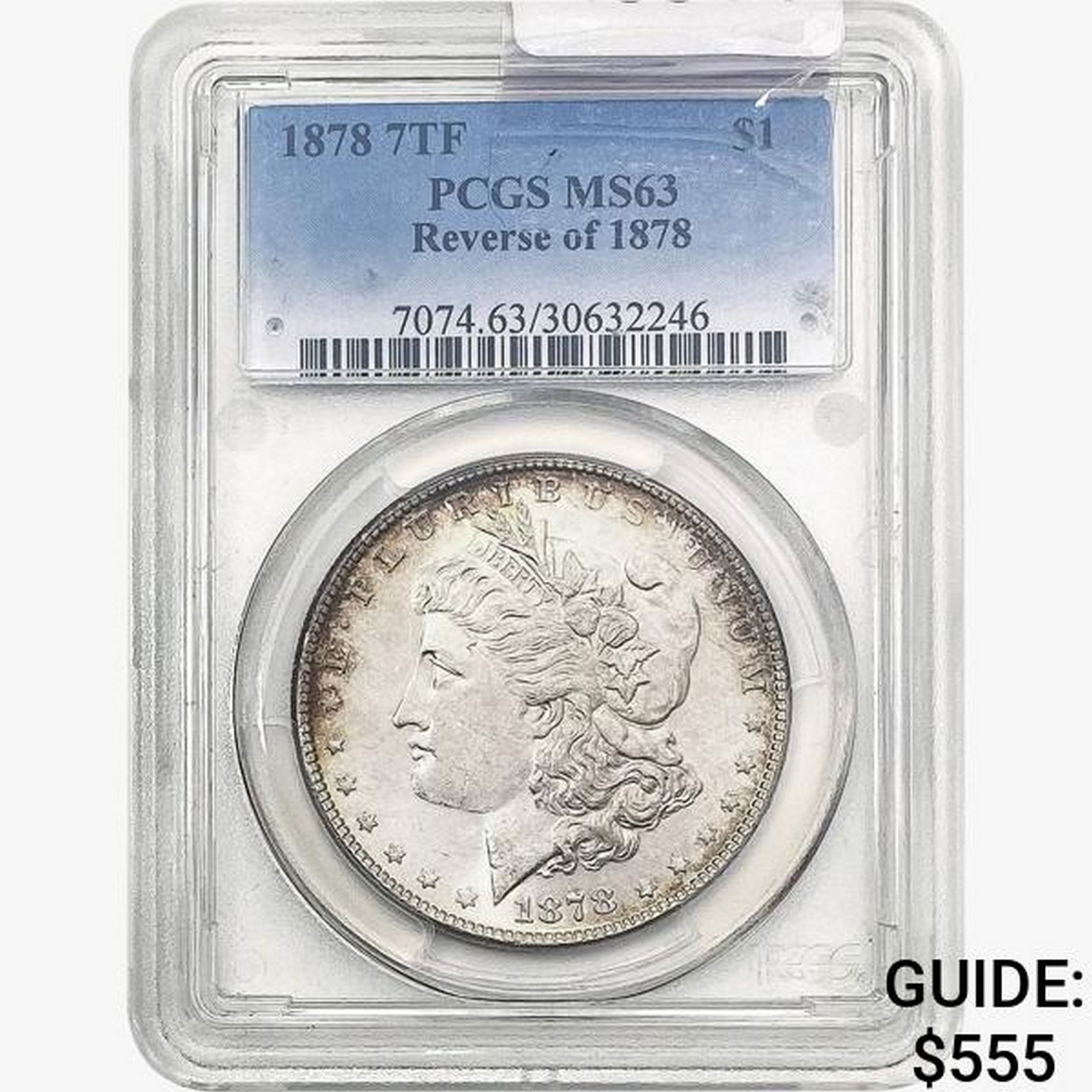 1878 REV78 Morgan Silver Dollar PCGS MS63 (1 of 2)