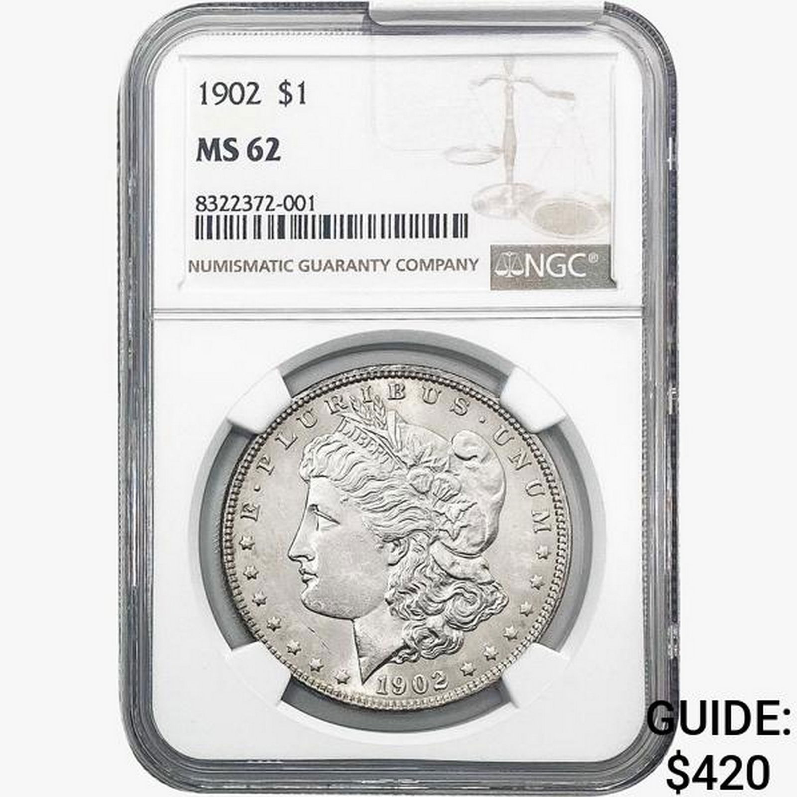 1902 Morgan Silver Dollar NGC MS62 (1 of 2)