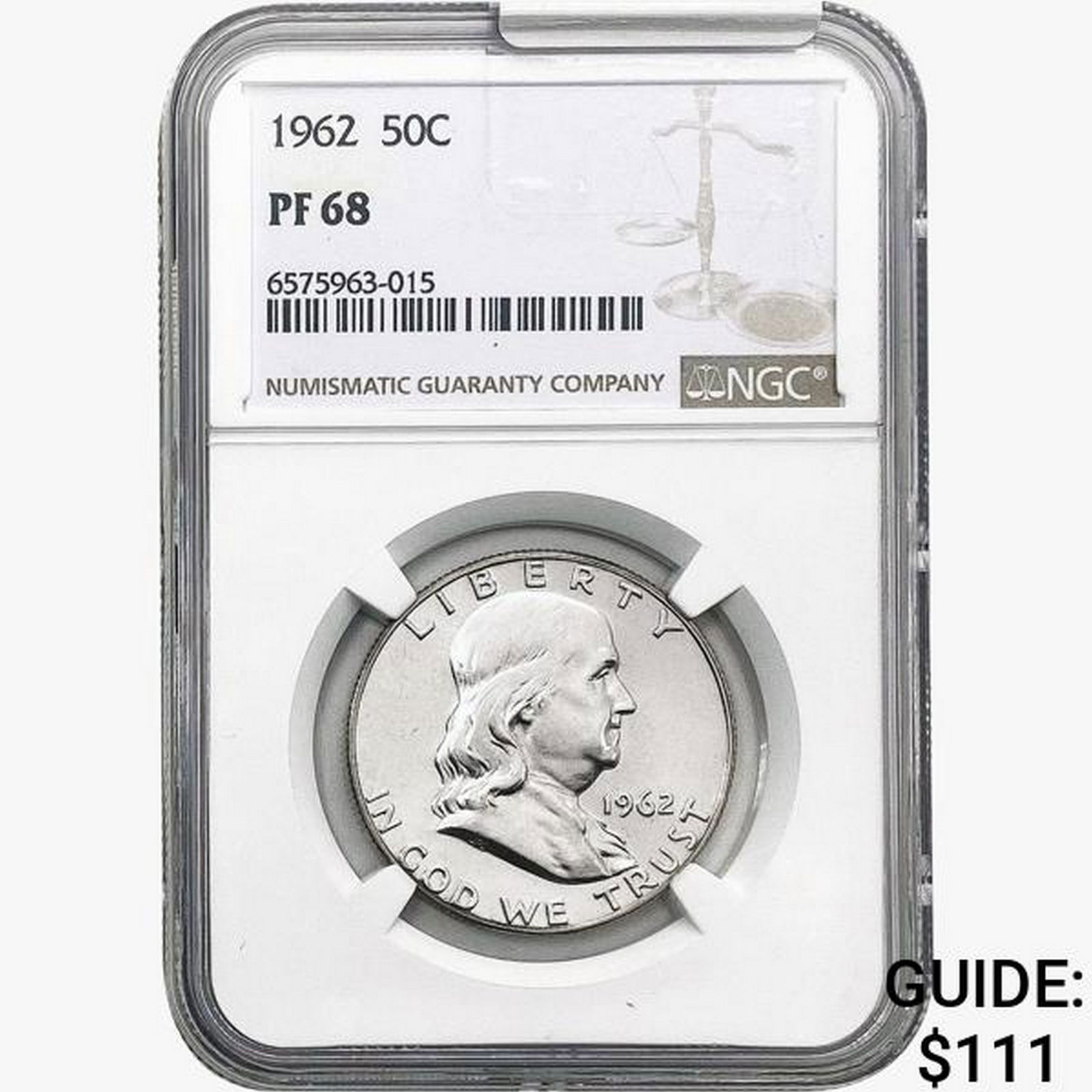 1962 Franklin Half Dollar NGC PF68 (1 of 2)