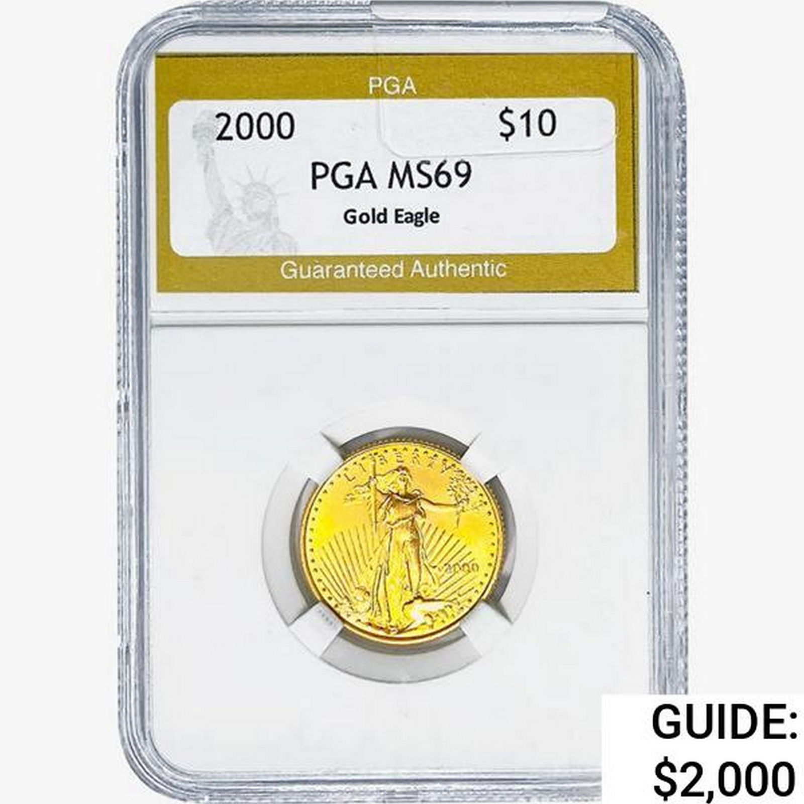 2000 1/4oz Gold $10 Eagle PGA MS69 (1 of 2)