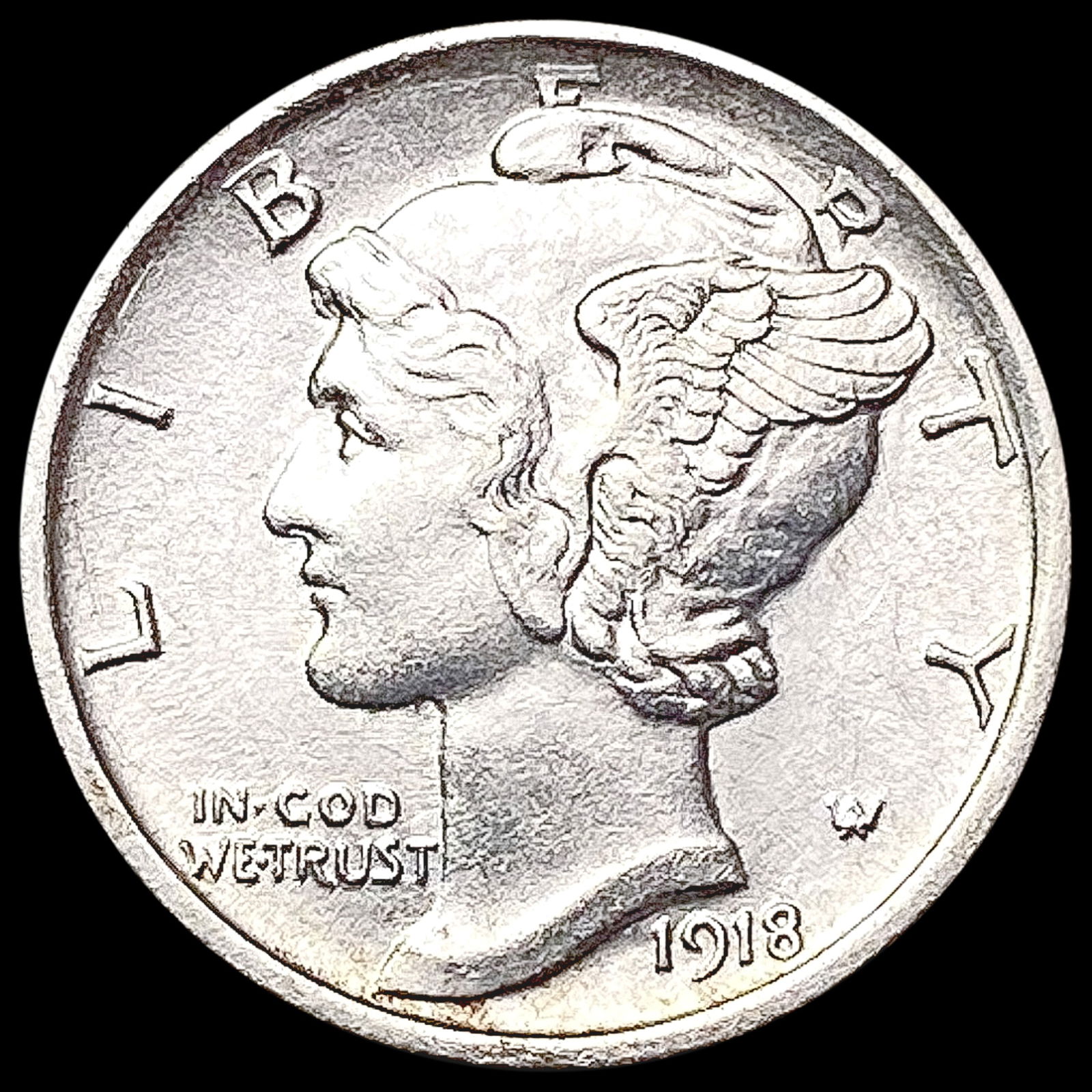 1918-S Mercury Dime CLOSELY UNCIRCULATED (1 of 2)